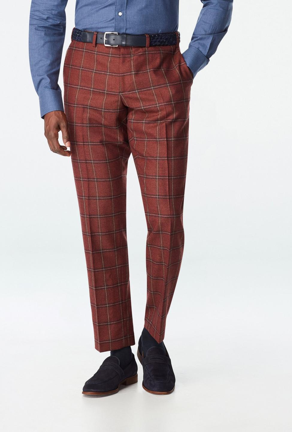 Red pants - Darley Plaid Design from Seasonal Indochino Collection