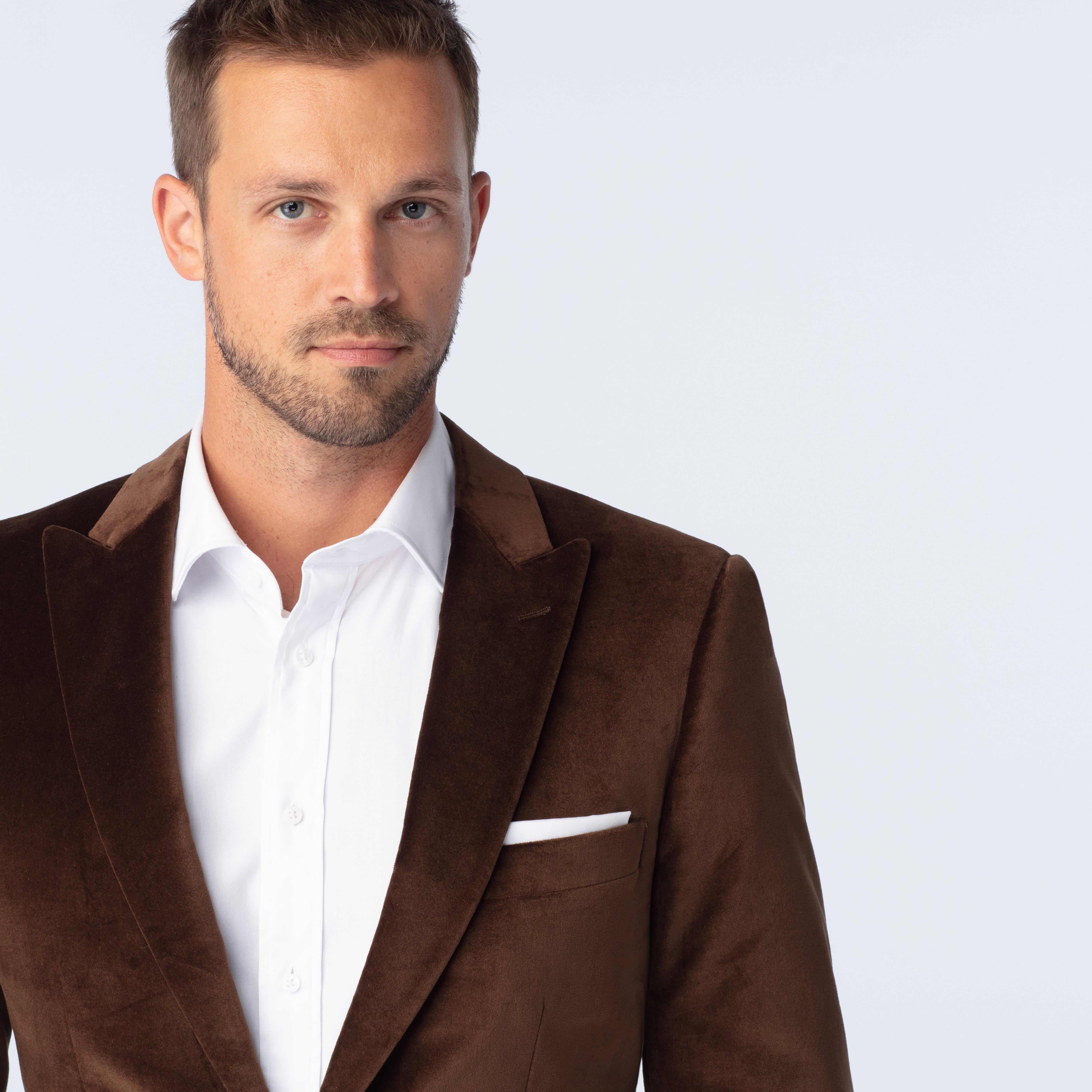 Product thumbnail 6 Brown suit - Hardford Solid Design from Premium Indochino Collection