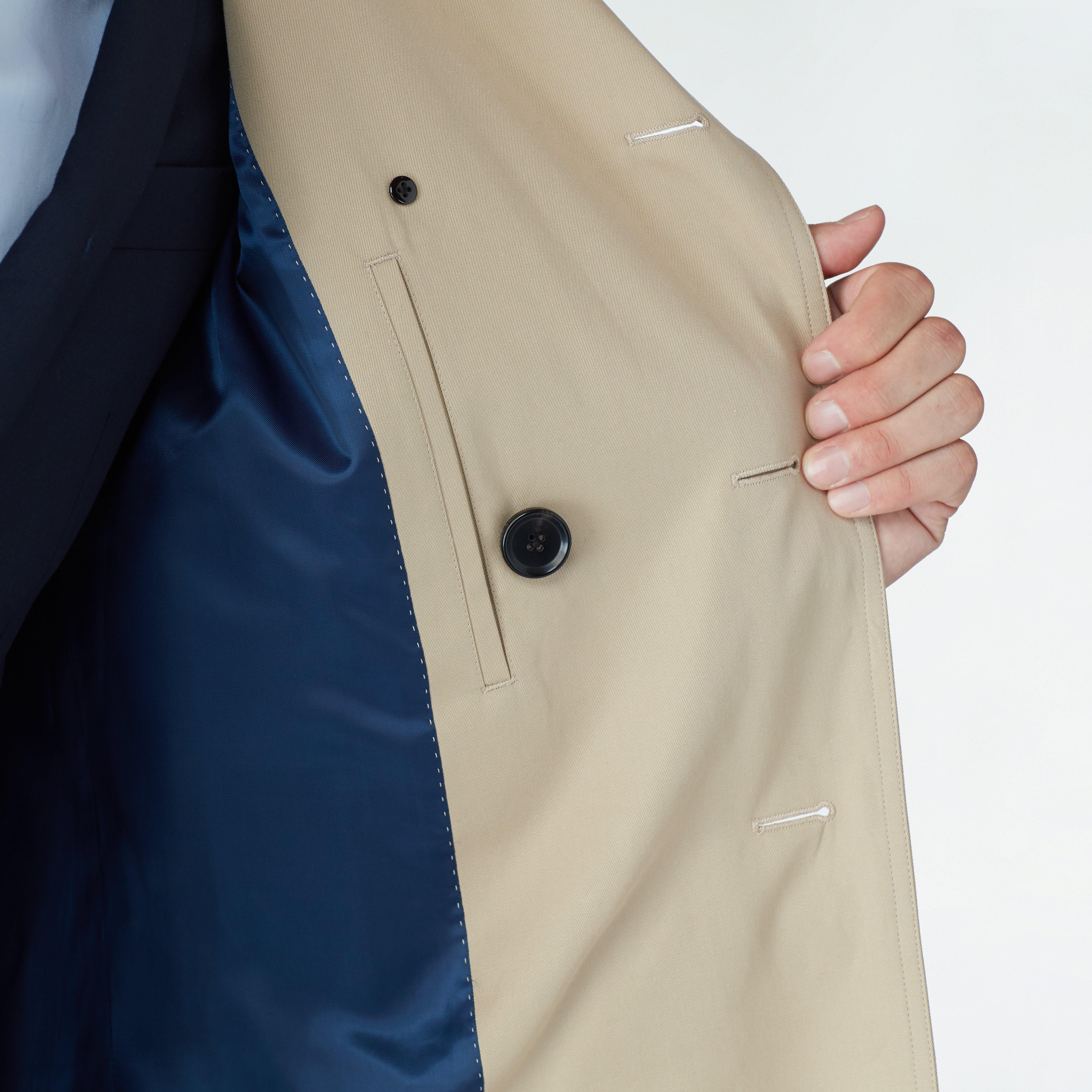 Men's Custom Trench Coats - Heywood Khaki Trench Coat | INDOCHINO