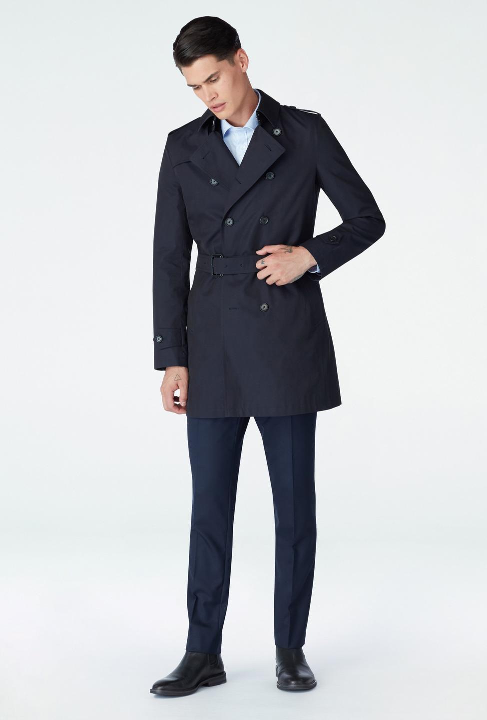 Navy trenchcoat - Solid Design from Indochino Collection