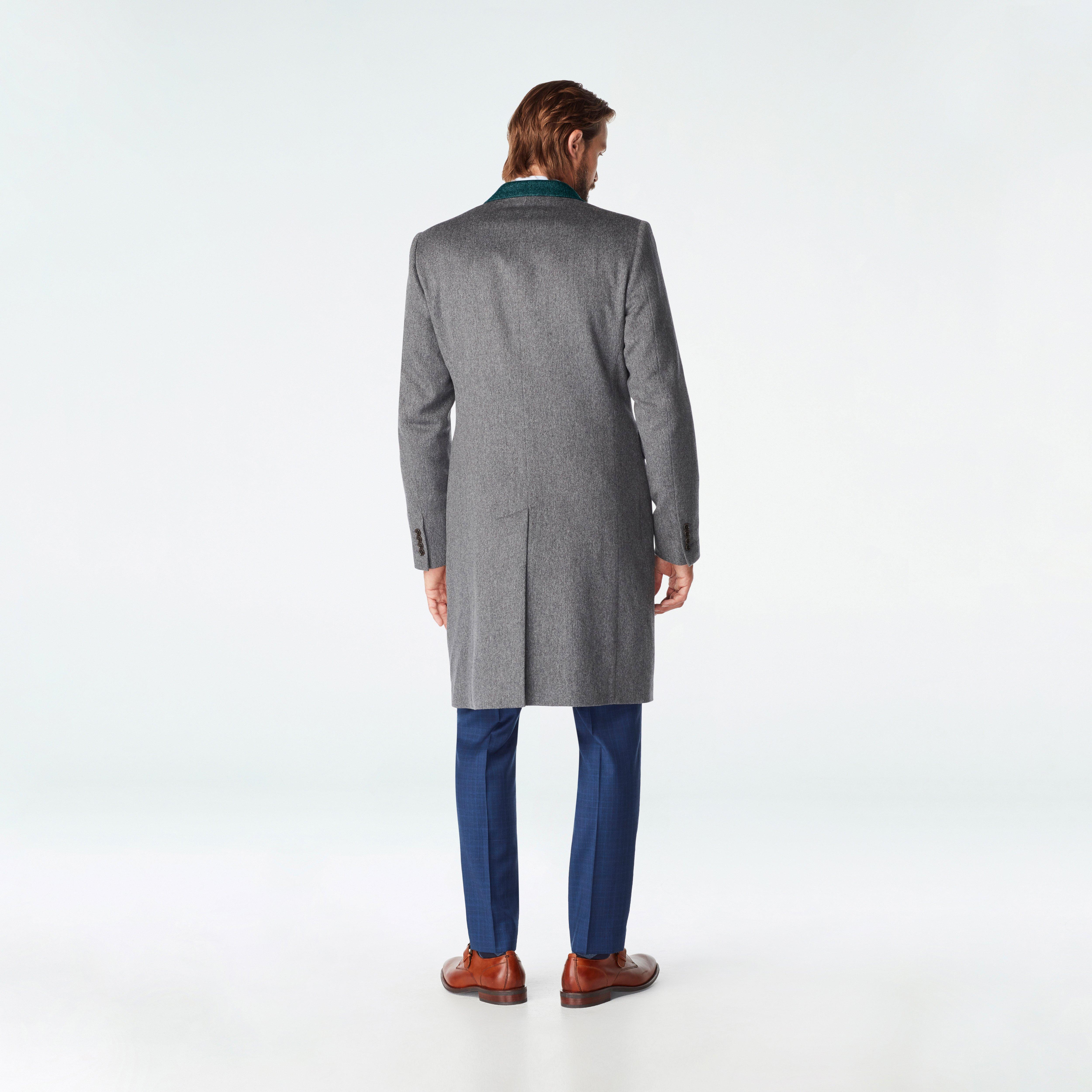 Men's Custom Overcoats - Huntley Chesterfield Gray Coat | INDOCHINO