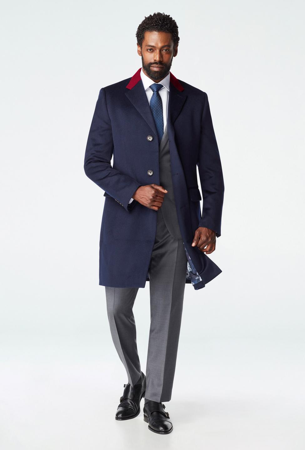 Navy outerwear - Huntley Solid Design from Indochino Collection
