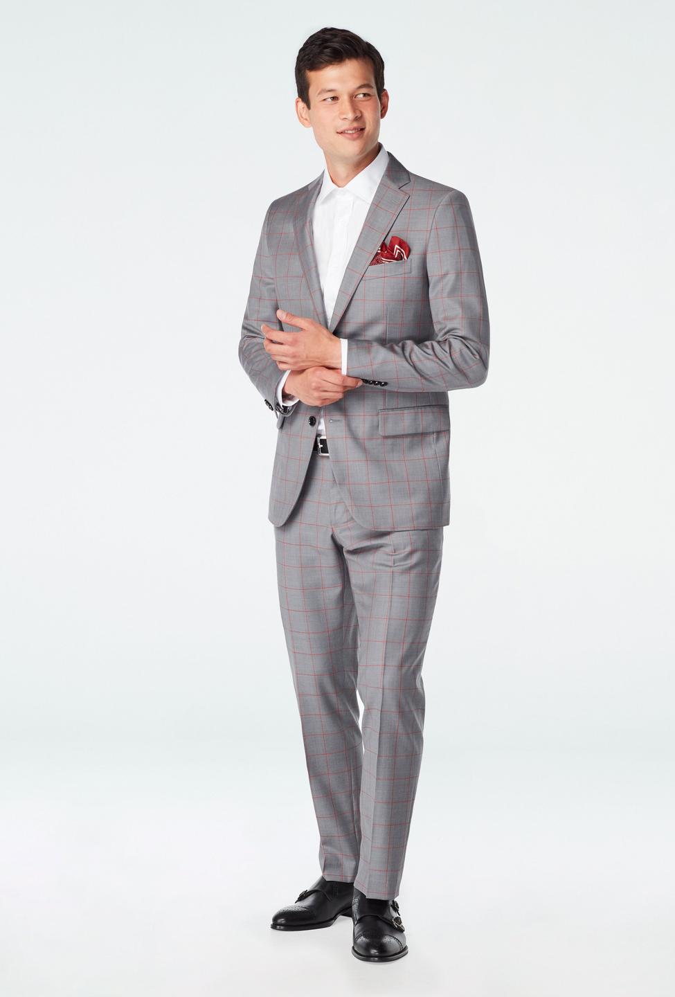 Gray blazer - Malvern Checked Design from Seasonal Indochino Collection