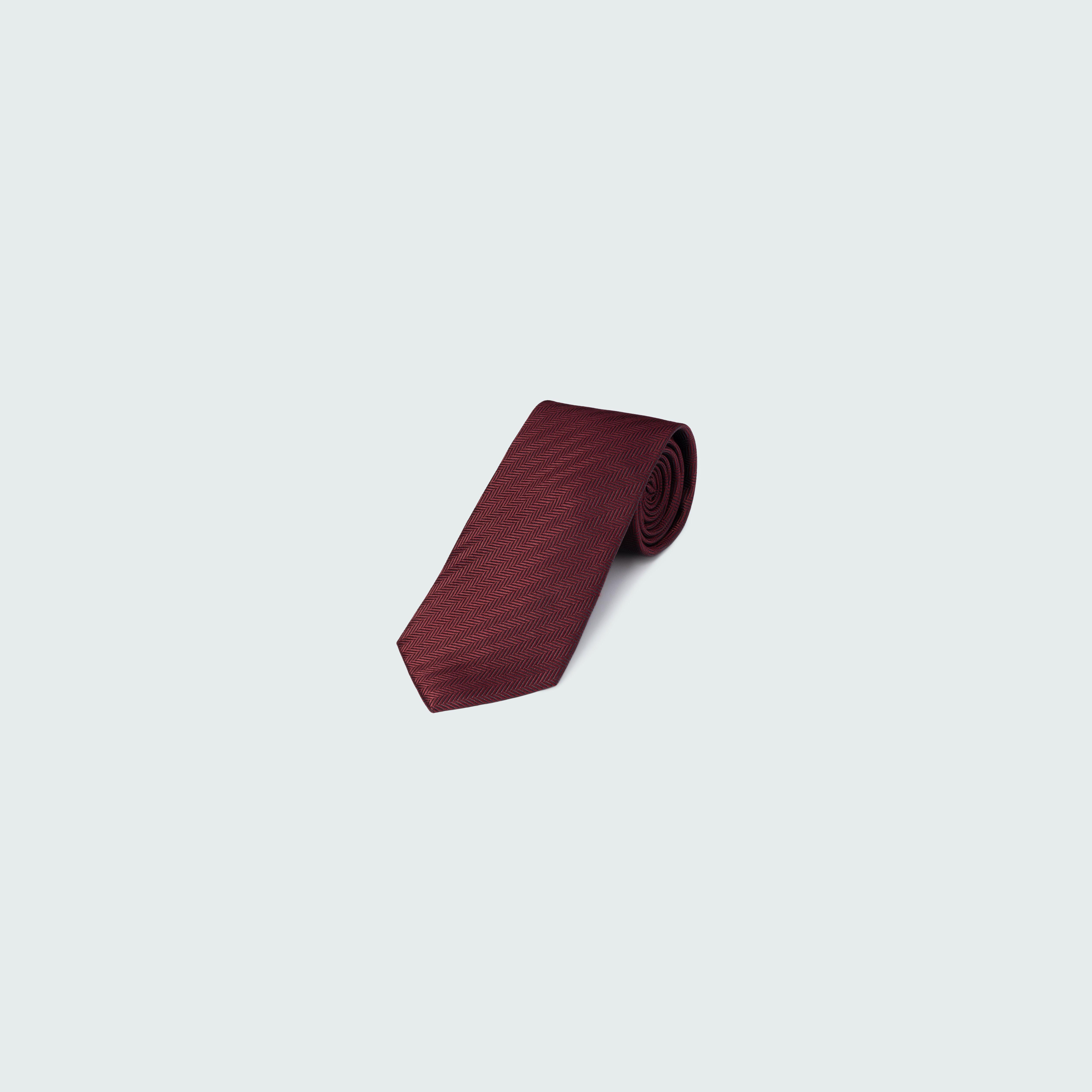 Red tie - Herringbone Design from Indochino Collection