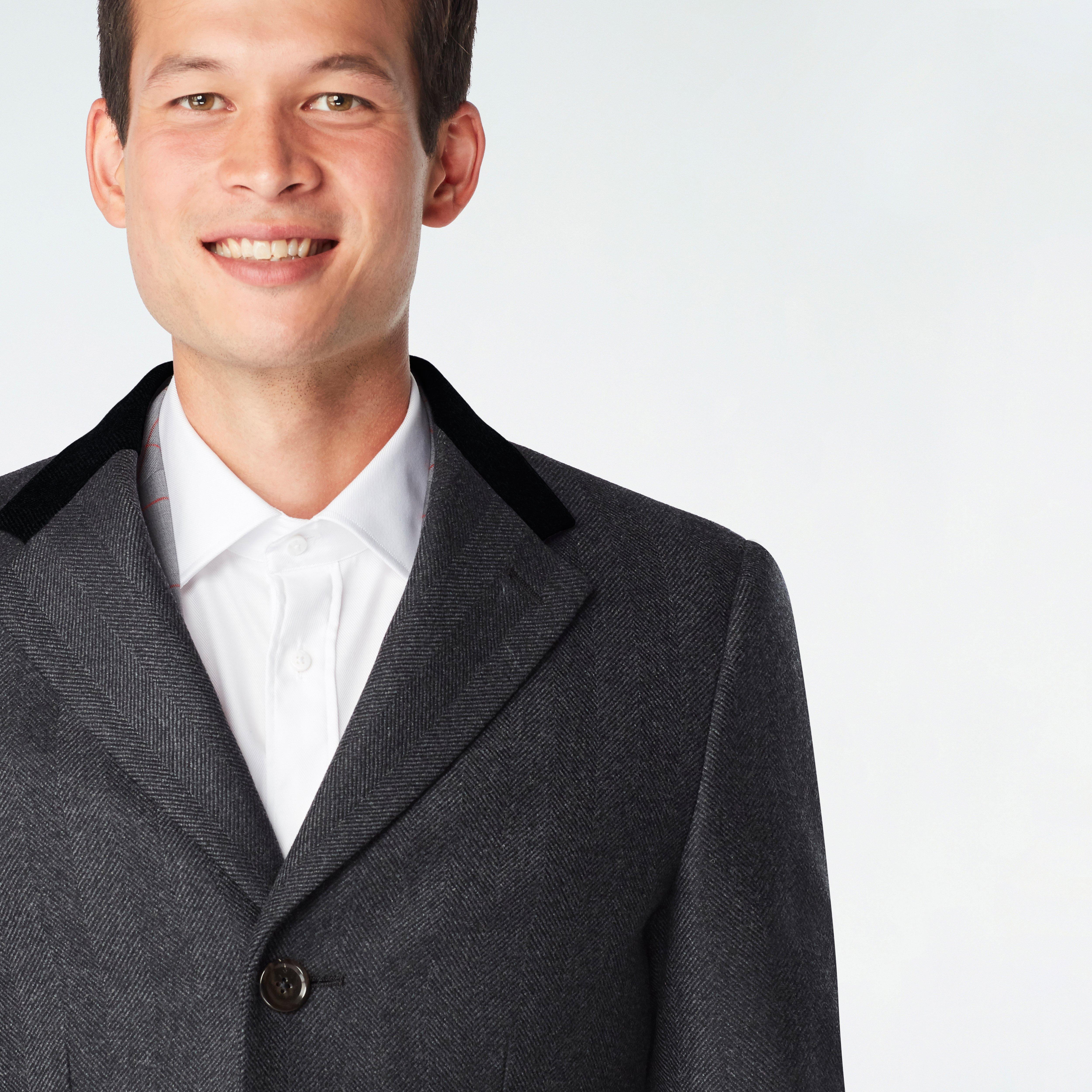 Men's Custom Overcoats - Huntley Quilted Chesterfield Herringbone