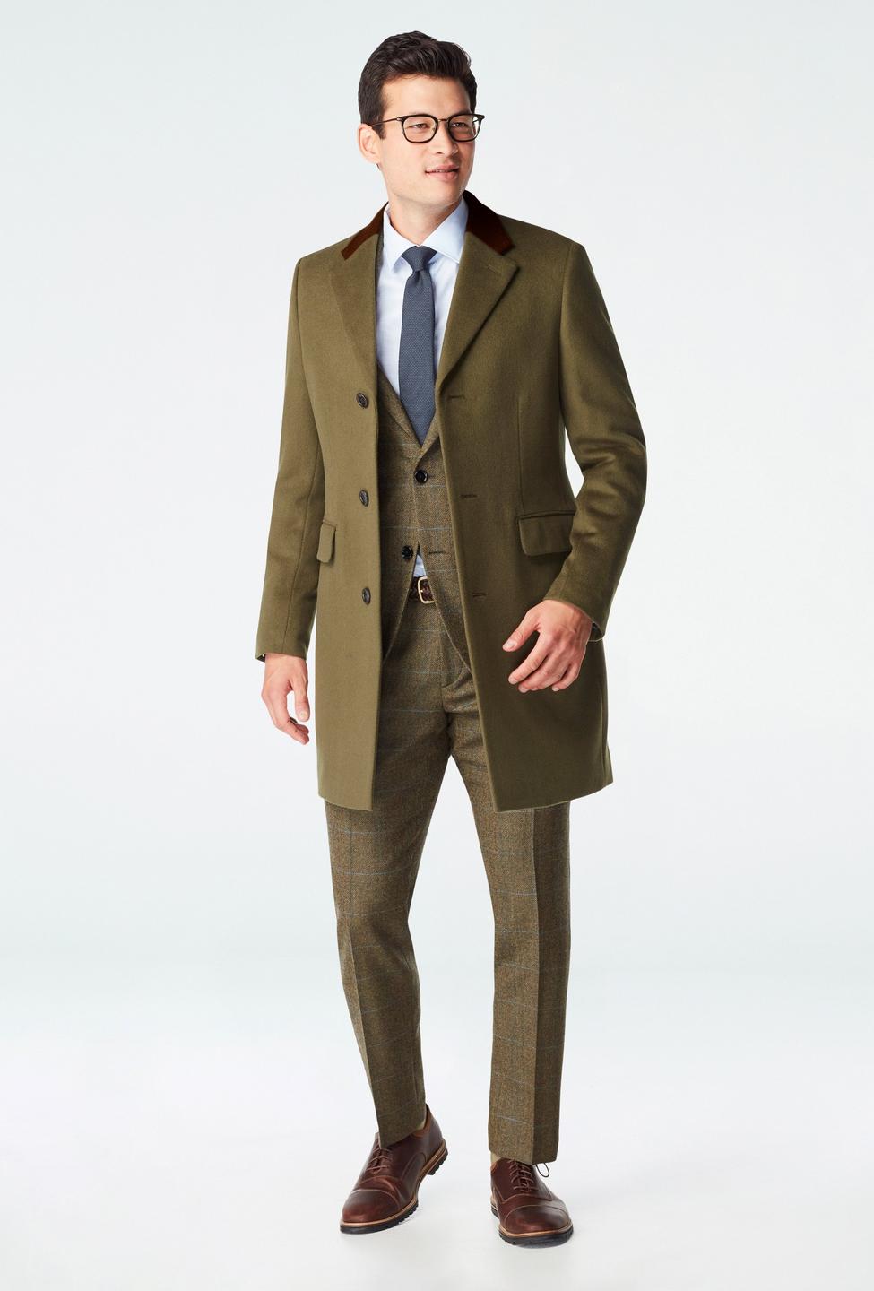 Green outerwear - Huntley Solid Design from Indochino Collection