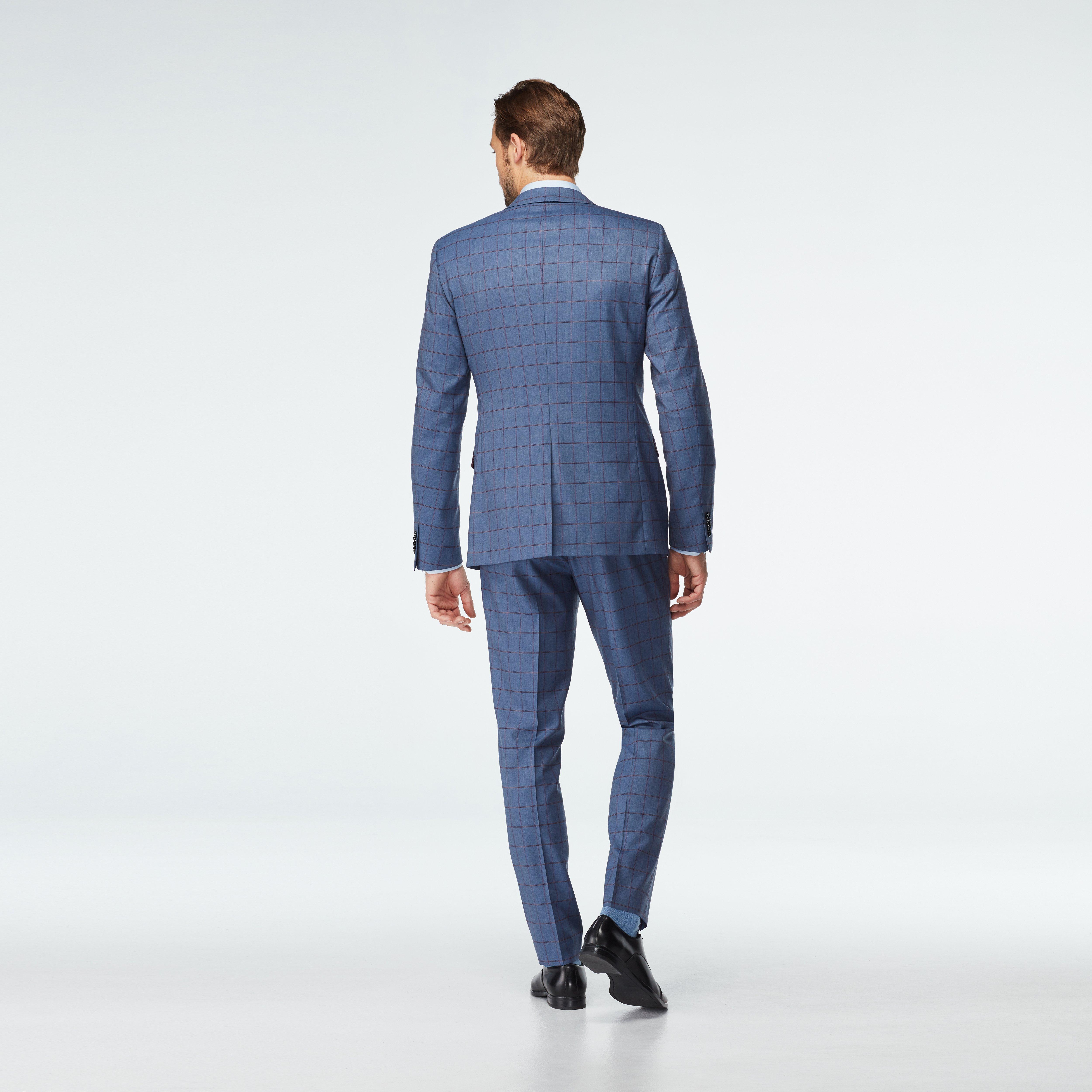 Coventry Check Blue with Red Suit