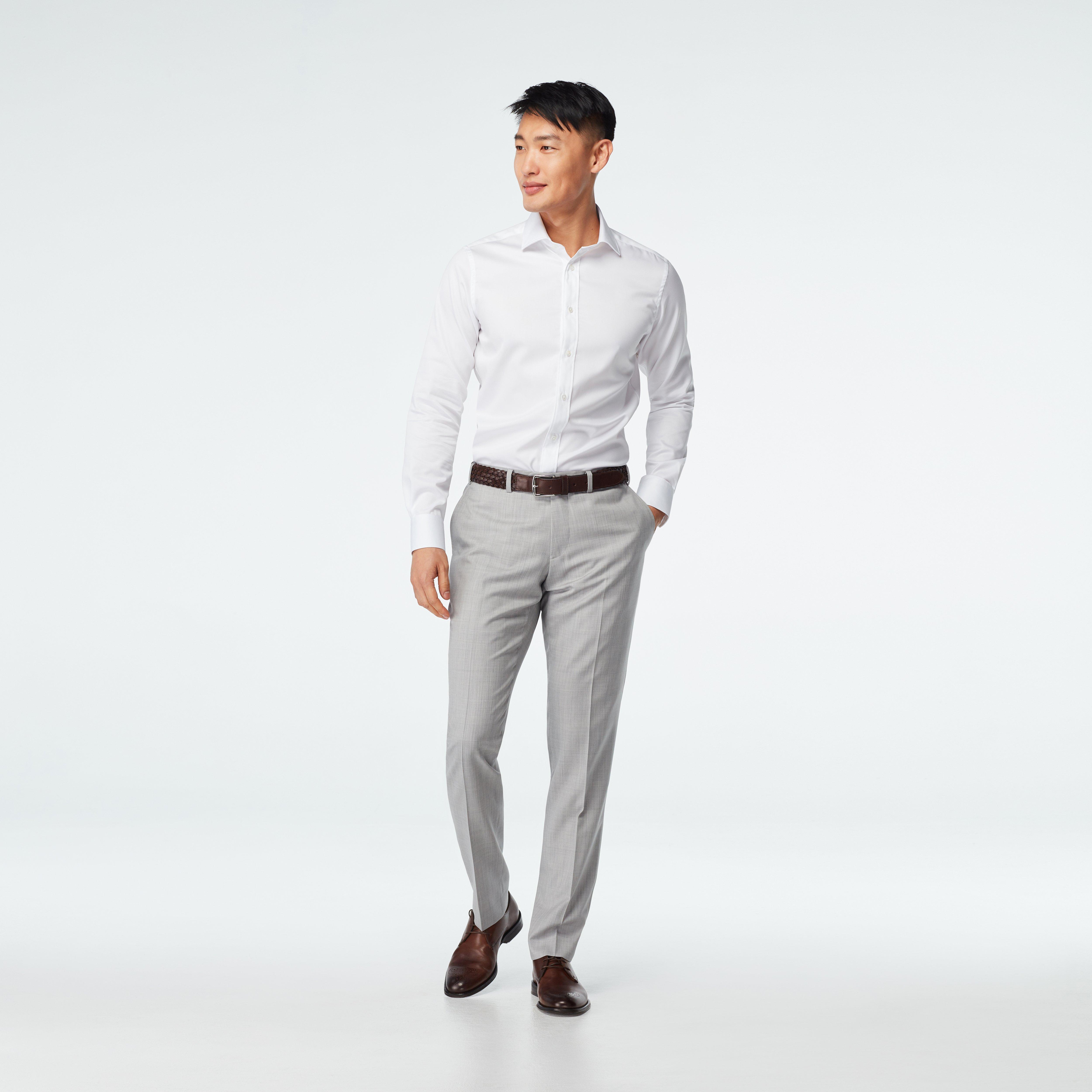 Men's Light Grey Dress Pants | Suits for Weddings & Events