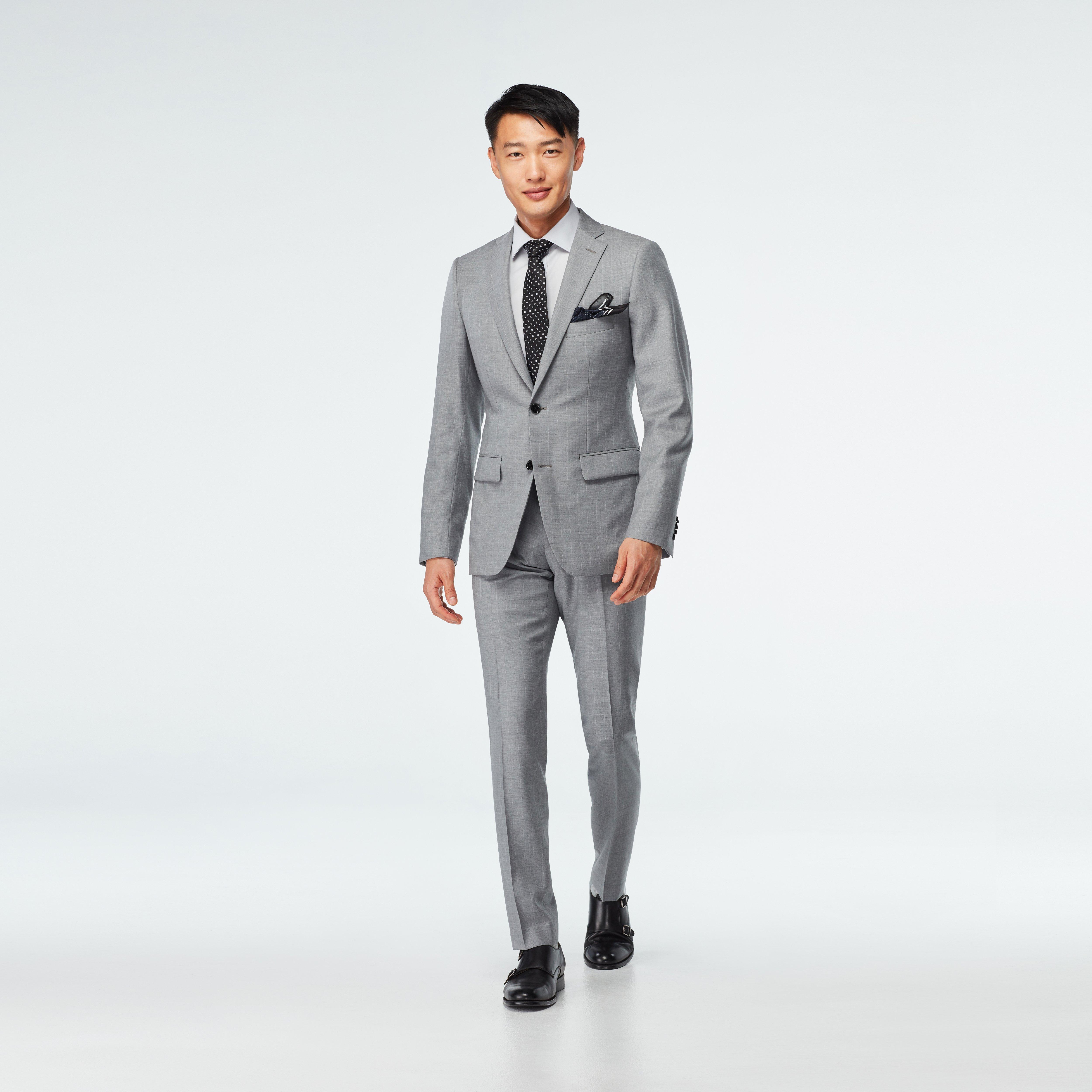 Hemsworth Stripe Light Gray Suit