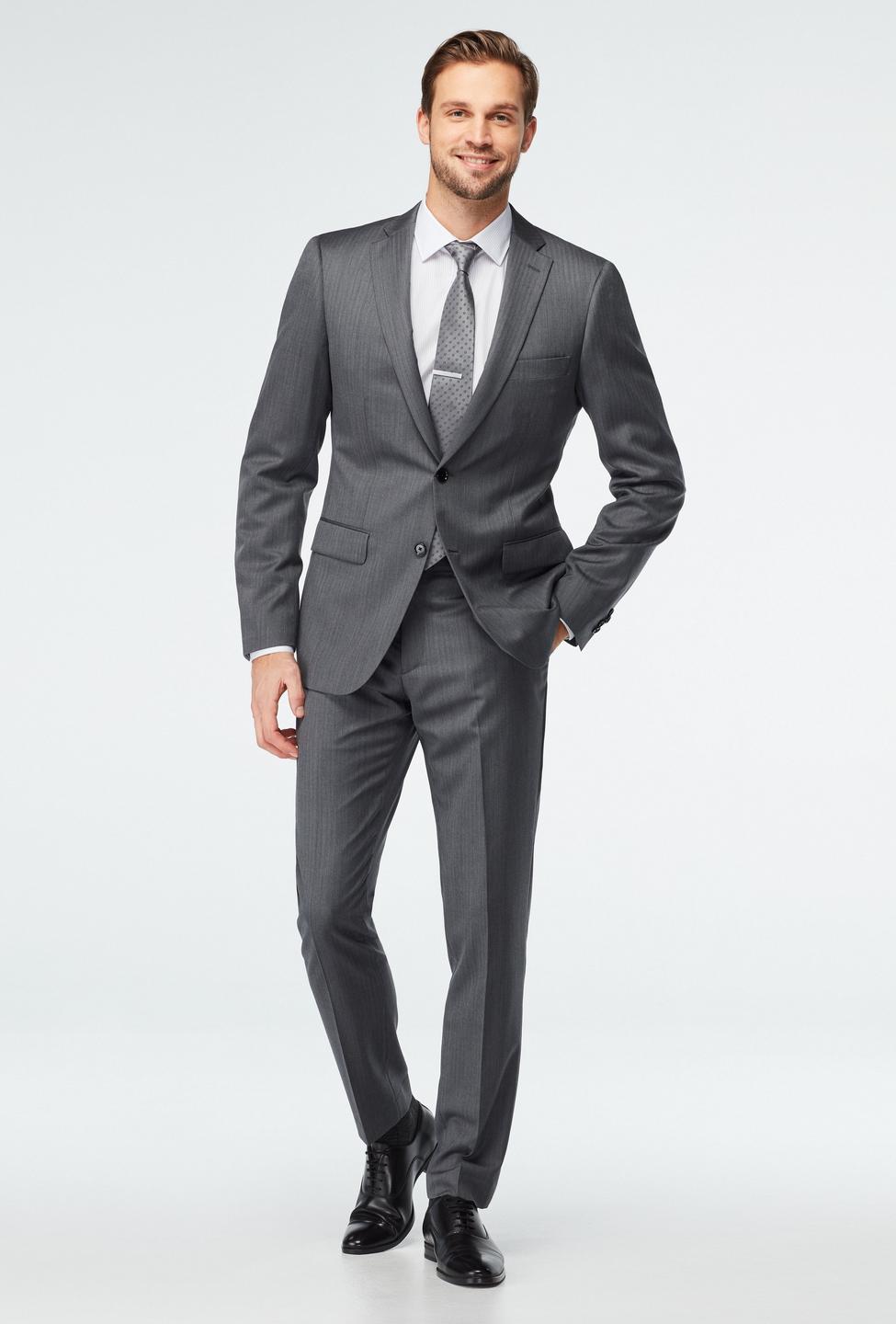 Gray suit - Highbridge Herringbone Design from Luxury Indochino Collection