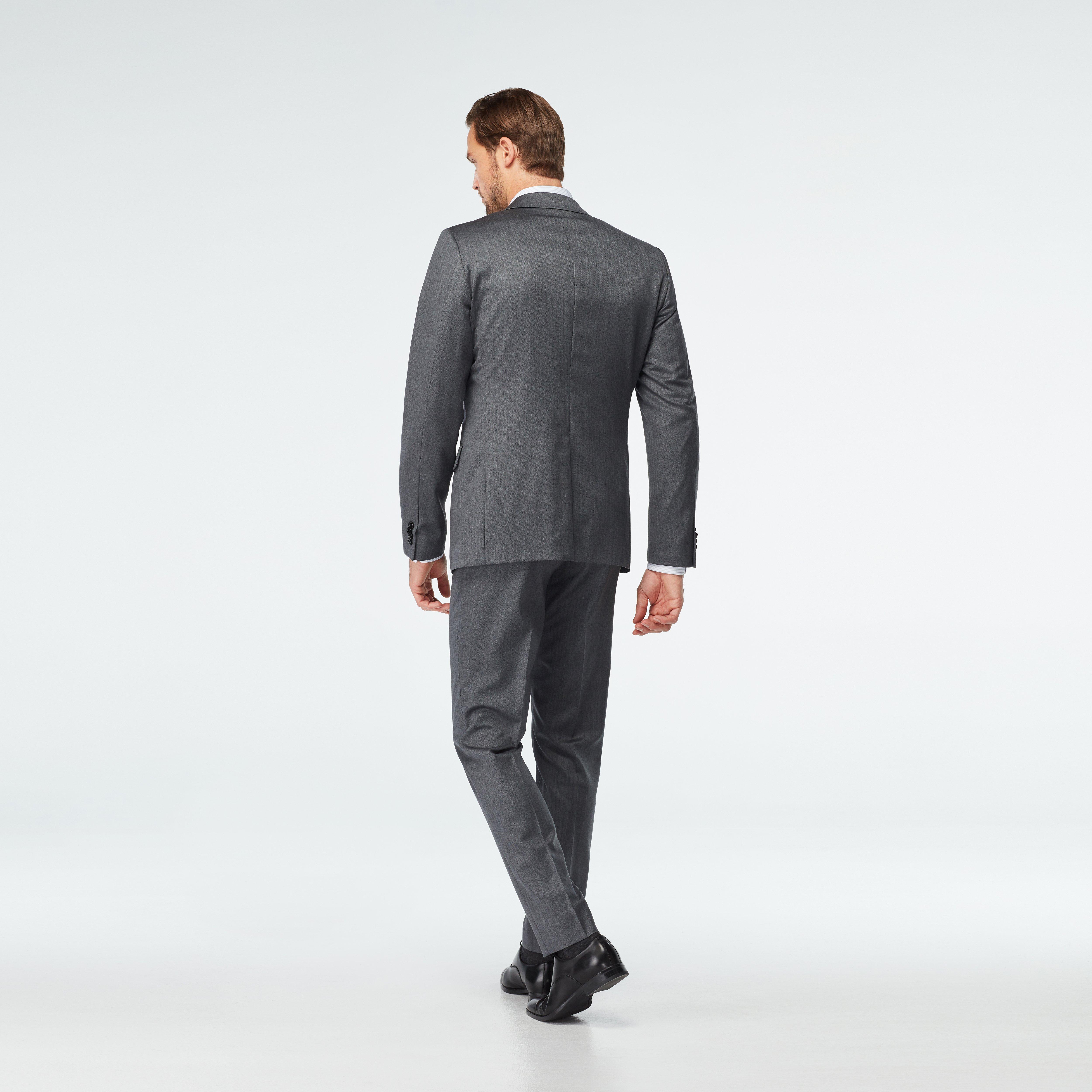 Custom Suits Made For You - Highbridge Herringbone Charcoal Suit ...
