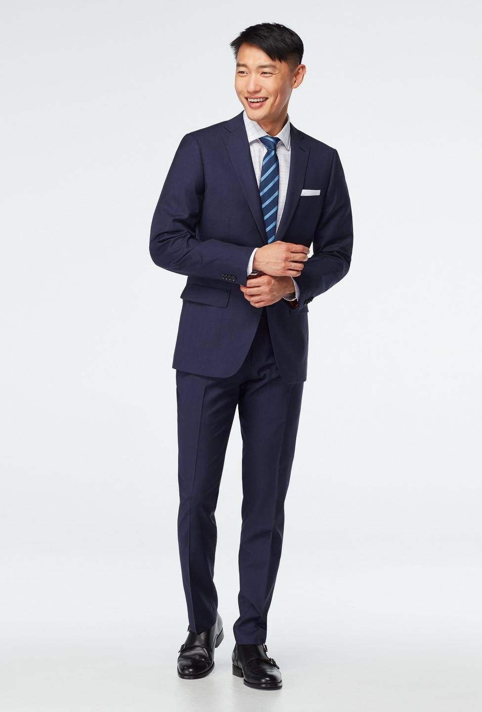 Navy blazer - Milano Solid Design from Indochino Collection