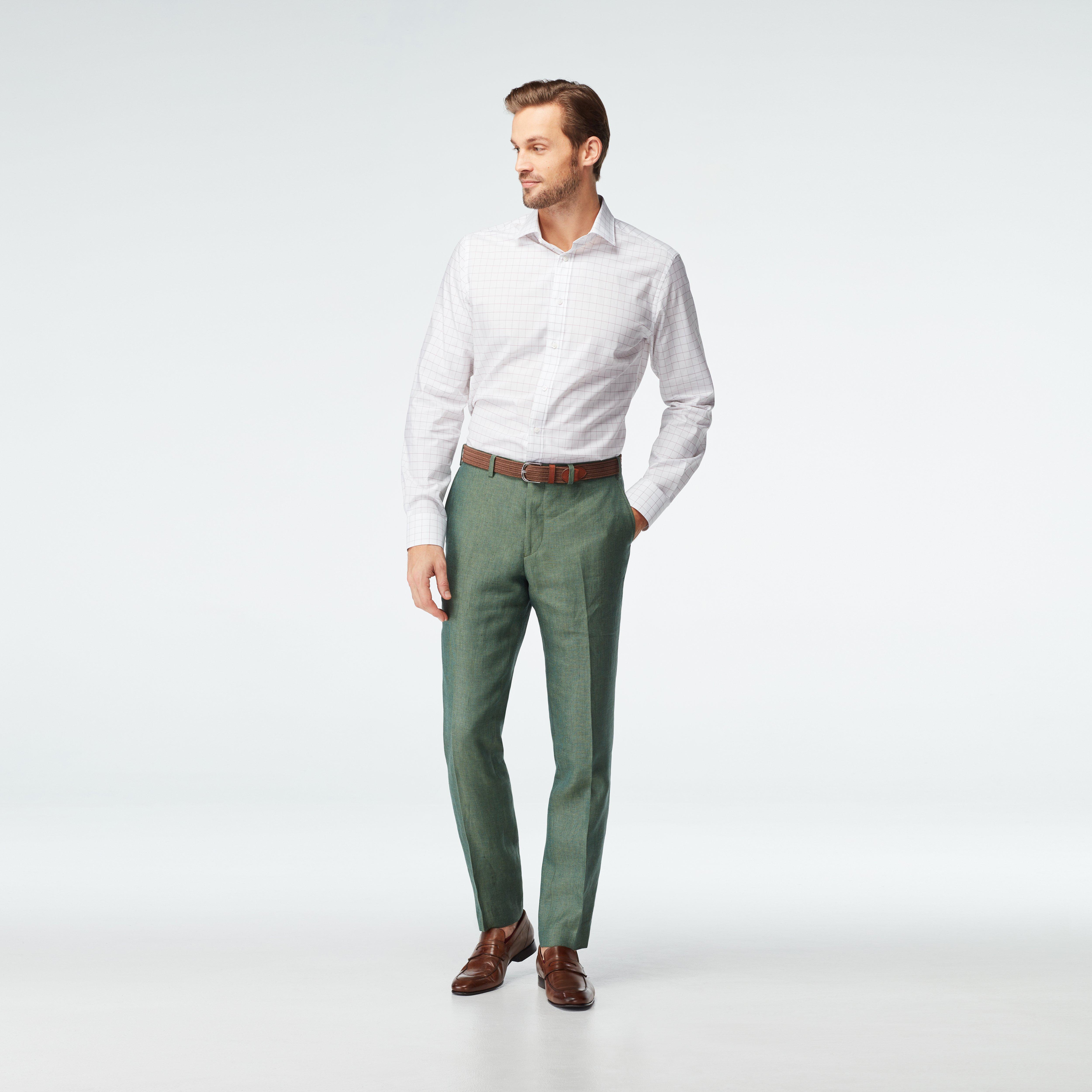 Men's Green Dress Pants | Shop Online | Paul Fredrick – Paul Fredrick