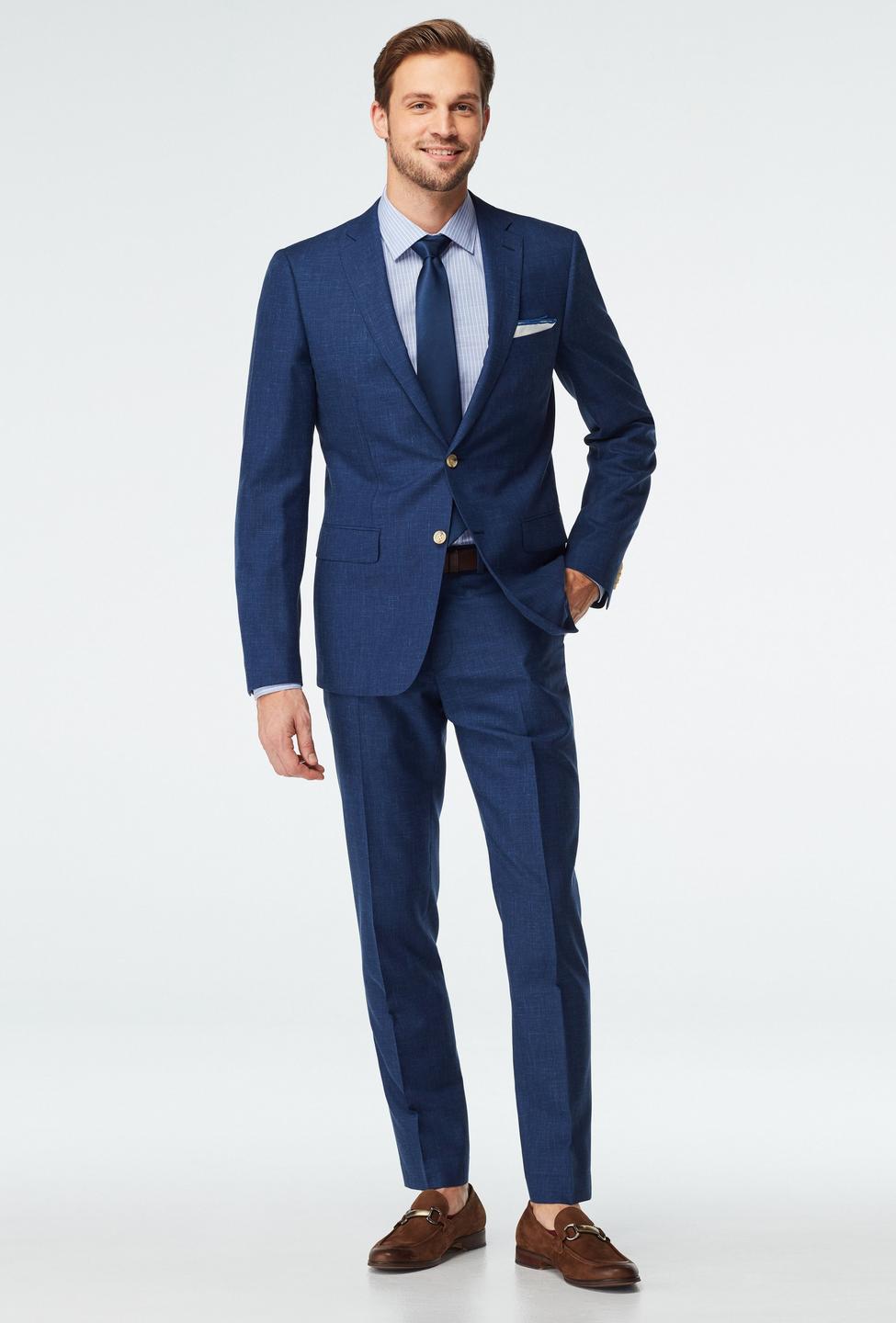 Stockport Wool Linen Blue Suit