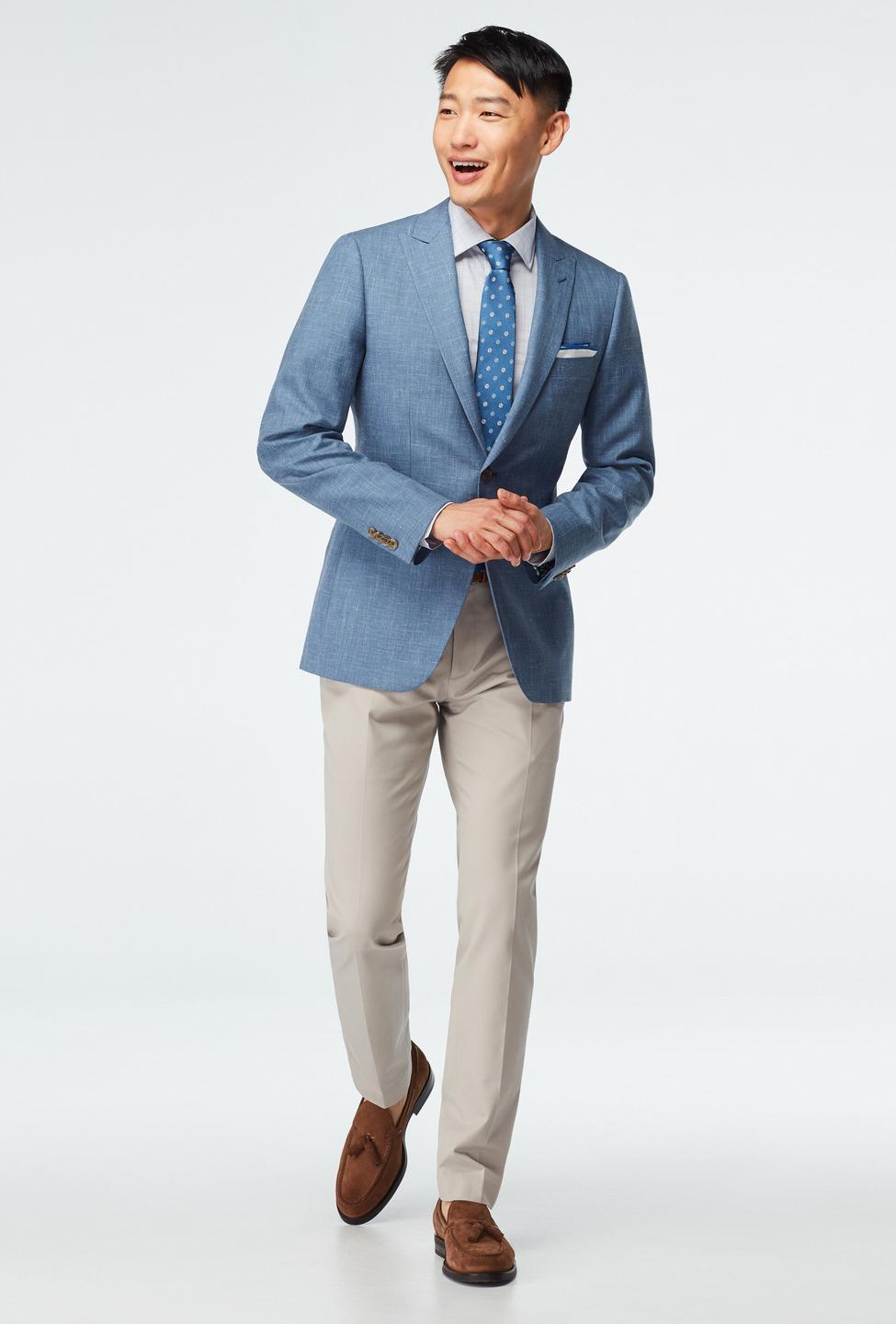 Blue blazer - Stockport Solid Design from Seasonal Indochino Collection