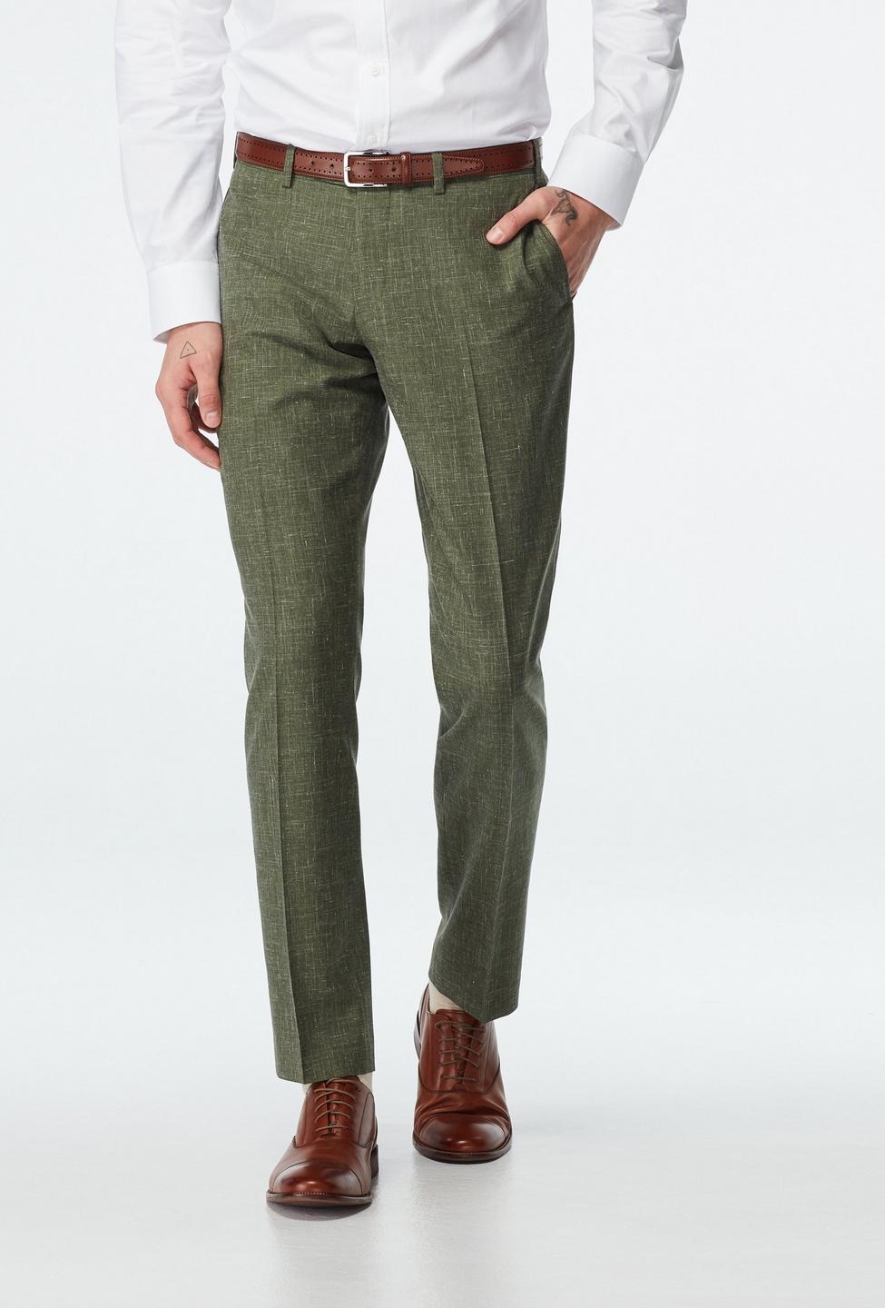 Stockport Wool Linen Olive pants