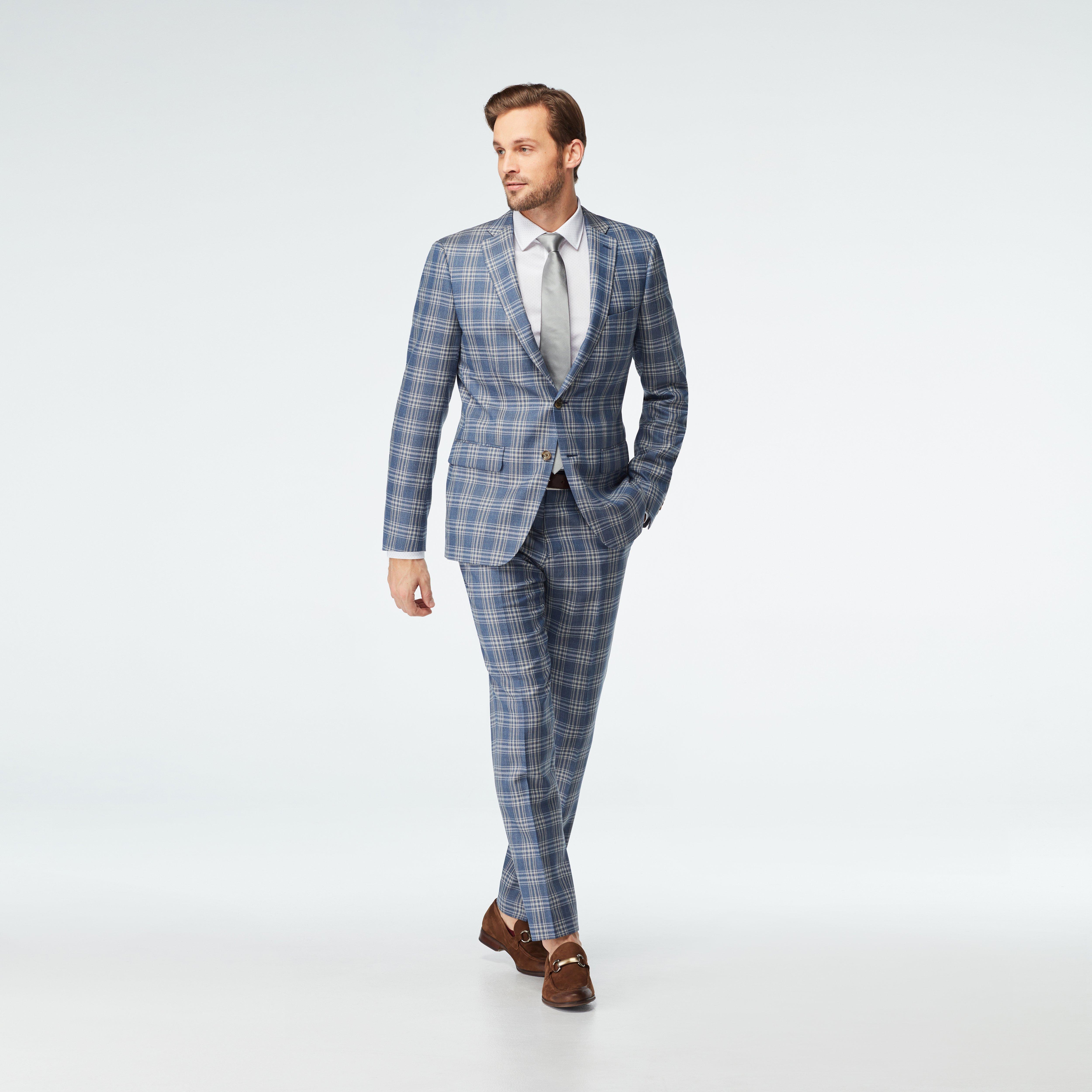 Plaid suit clearance