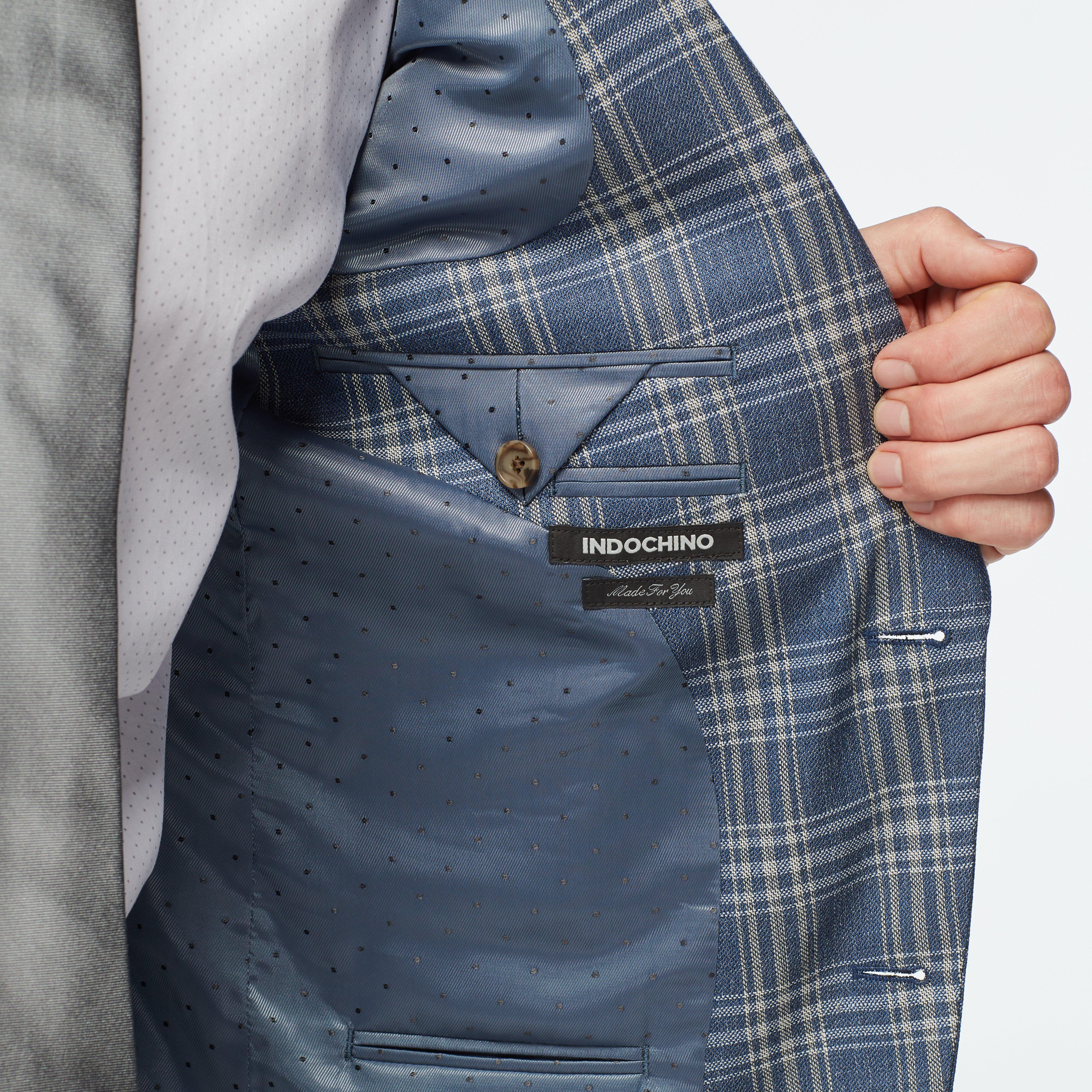 Product thumbnail 5 Blue suit - Stone Plaid Design from Seasonal Indochino Collection