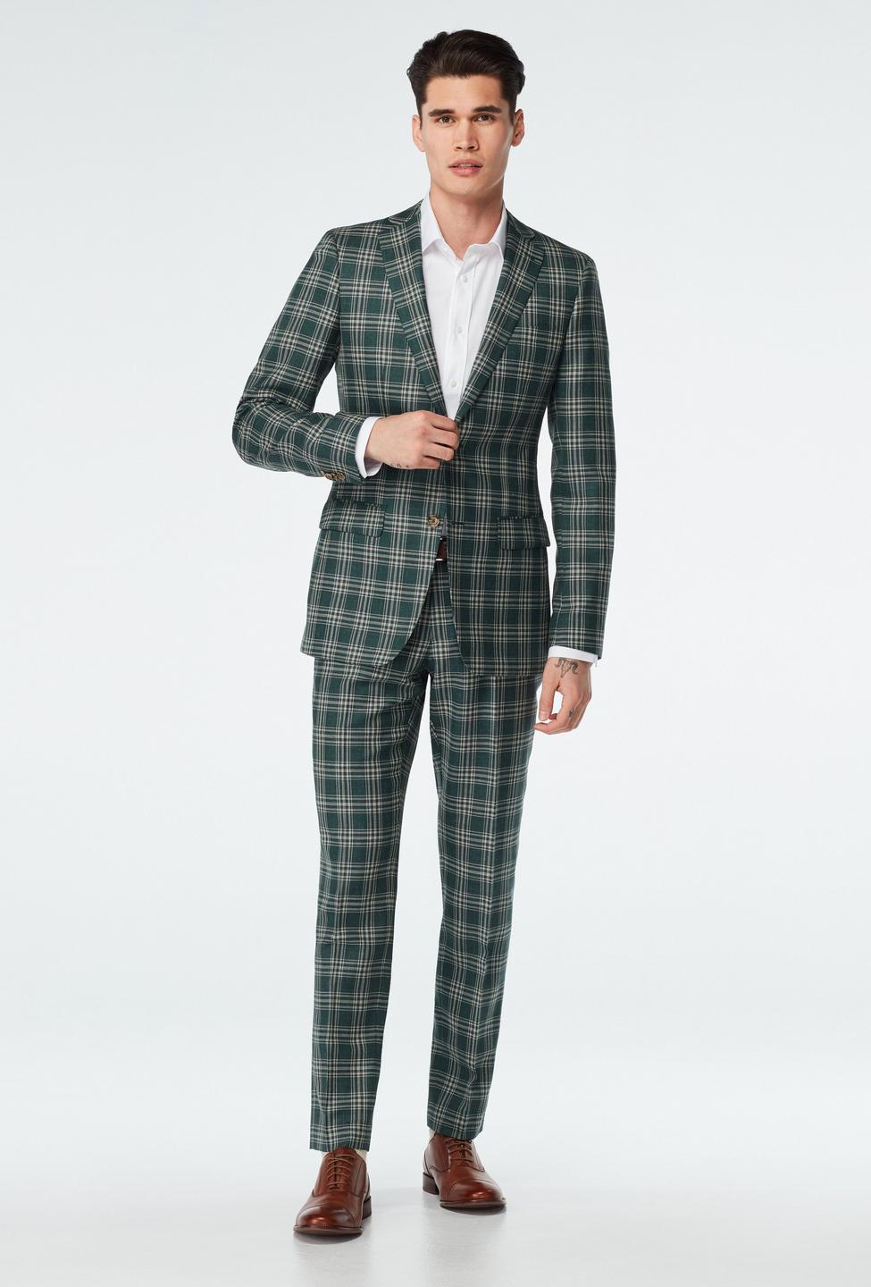 Green suit - Stone Plaid Design from Seasonal Indochino Collection