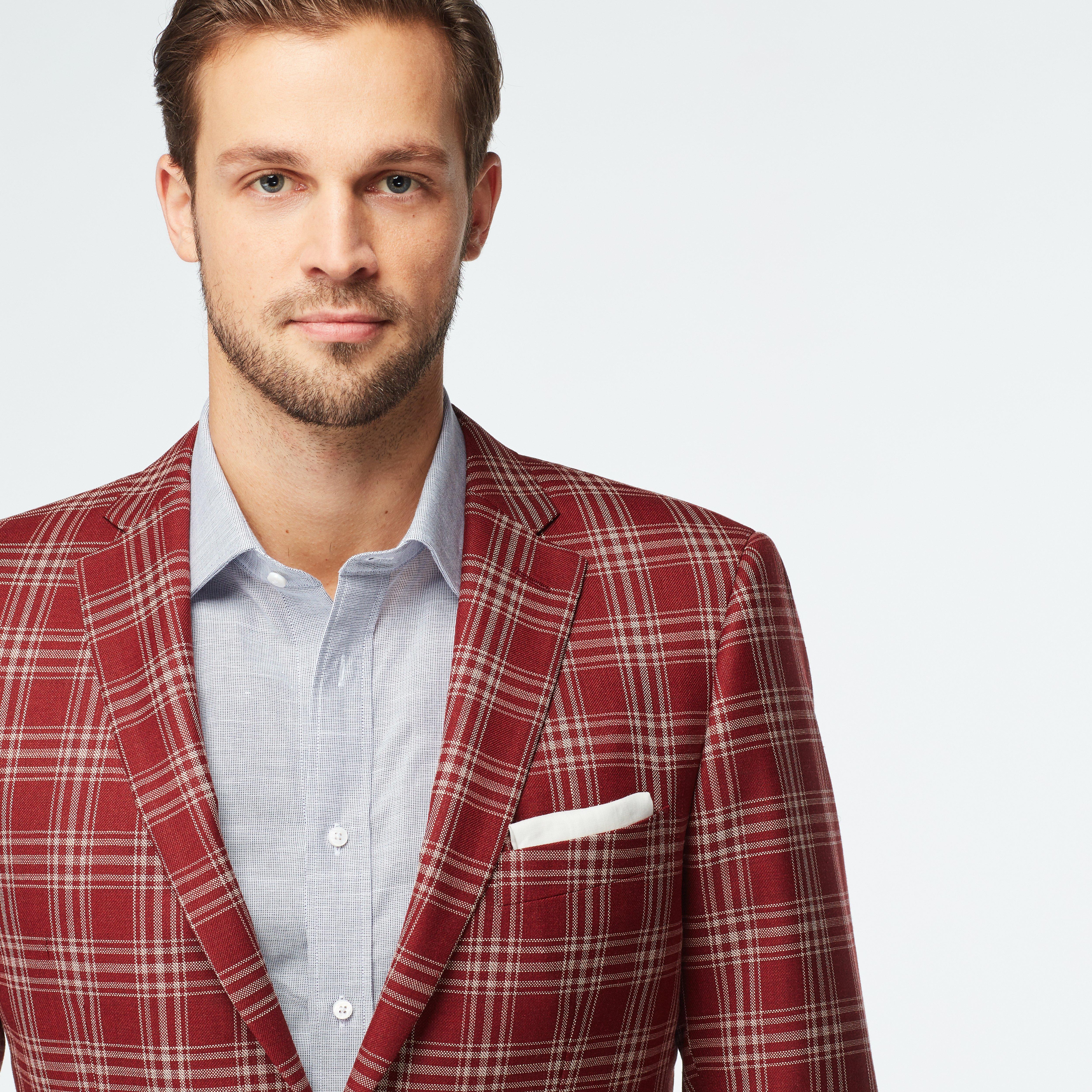 Product thumbnail 4 Red blazer - Stone Plaid Design from Seasonal Indochino Collection