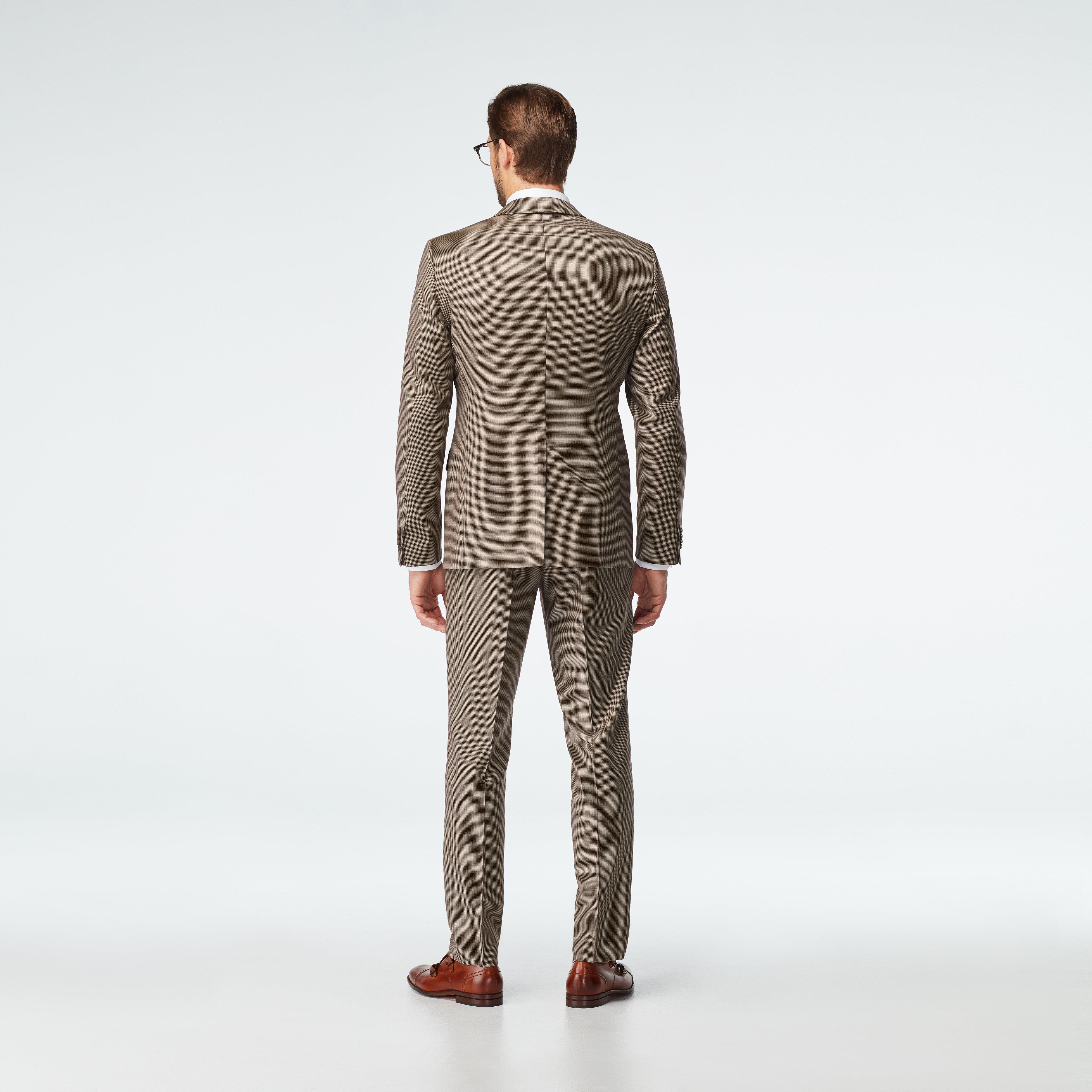 Sunderland Houndstooth Brown Suit