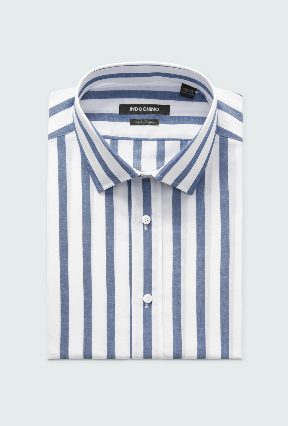 Navy shirt - Stroud Striped Design from Seasonal Indochino Collection