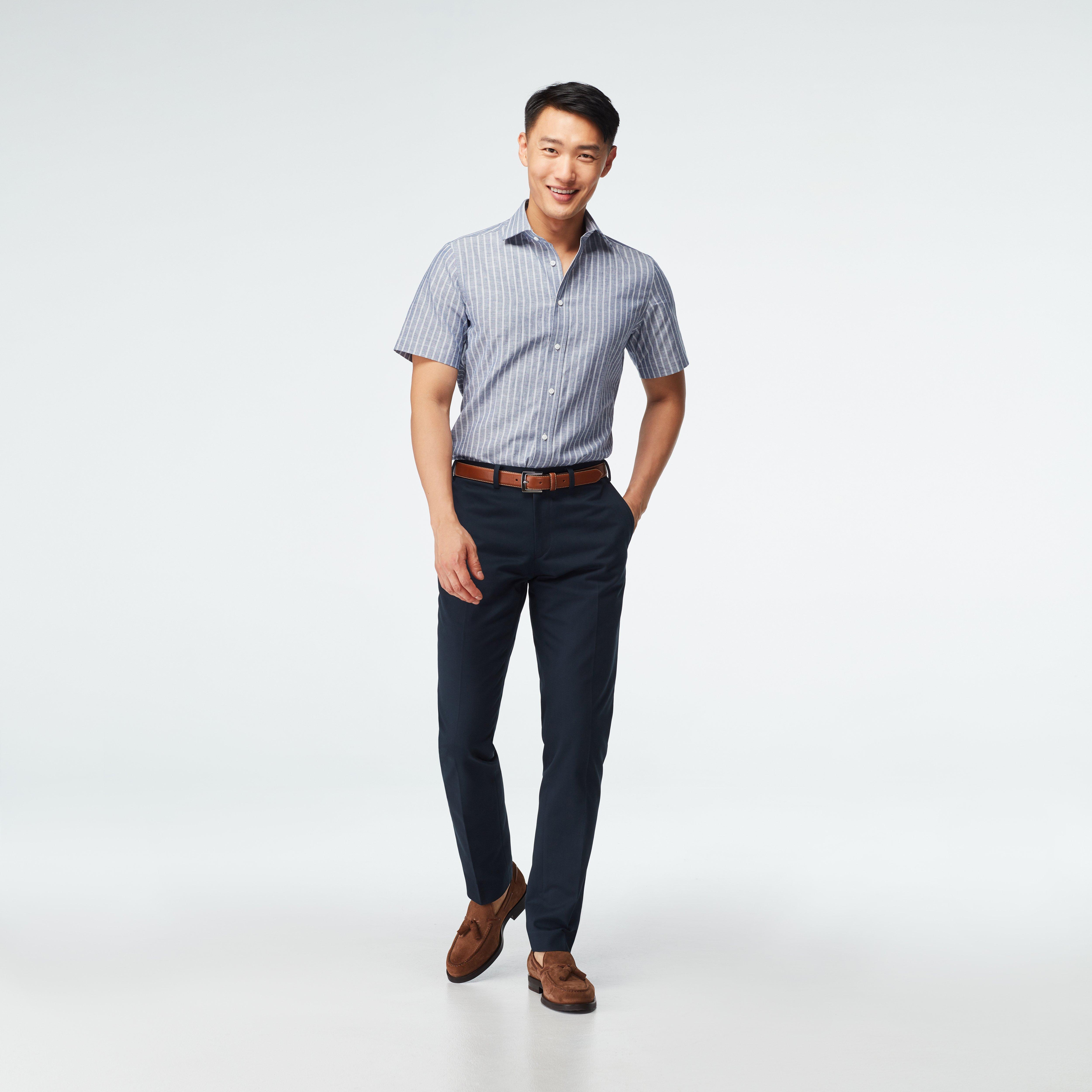 what to wear with navy blue chinos men