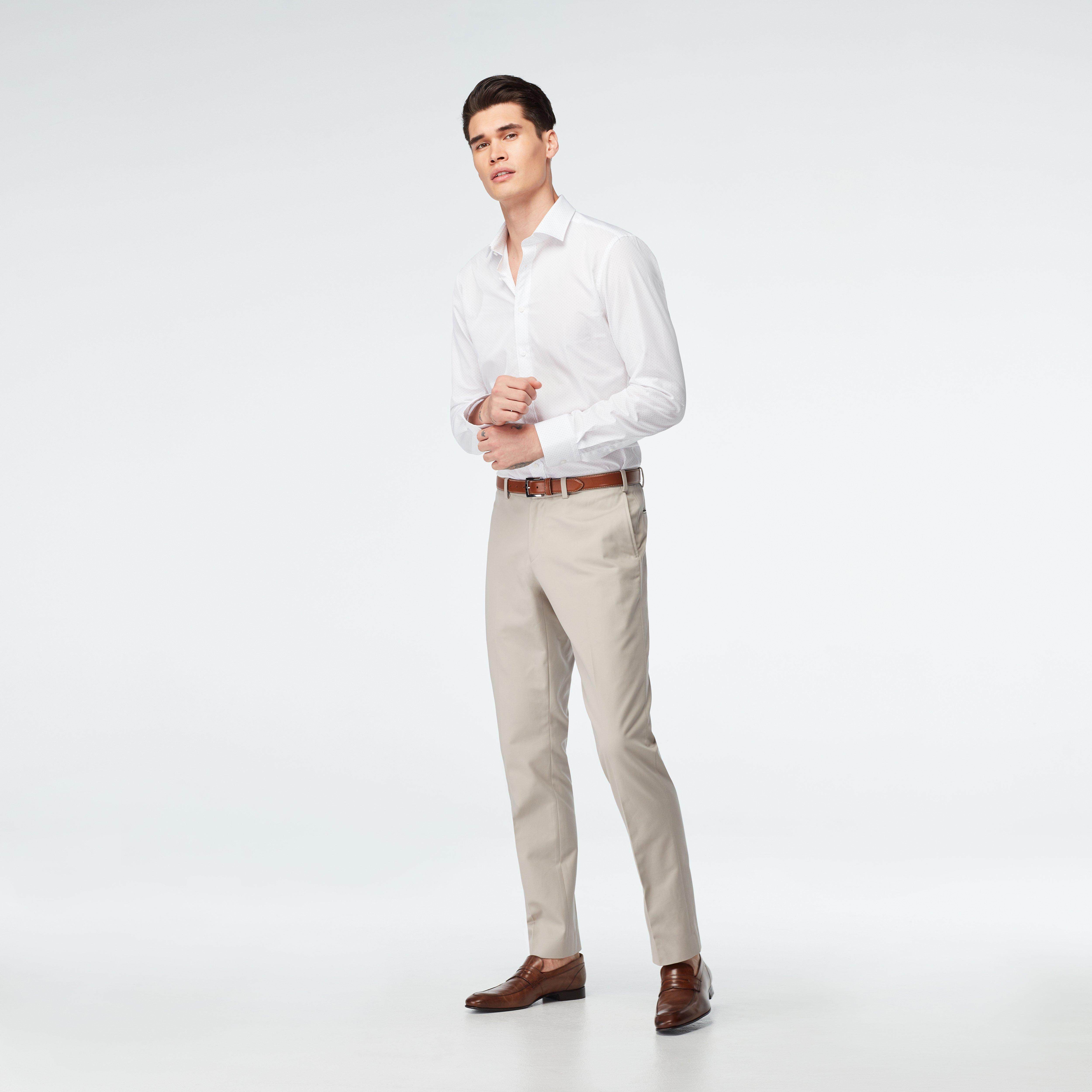 チノパンツ Stone  Chino trousers Custom Pants Made For You - Halton Stone Chino | INDOCHINO