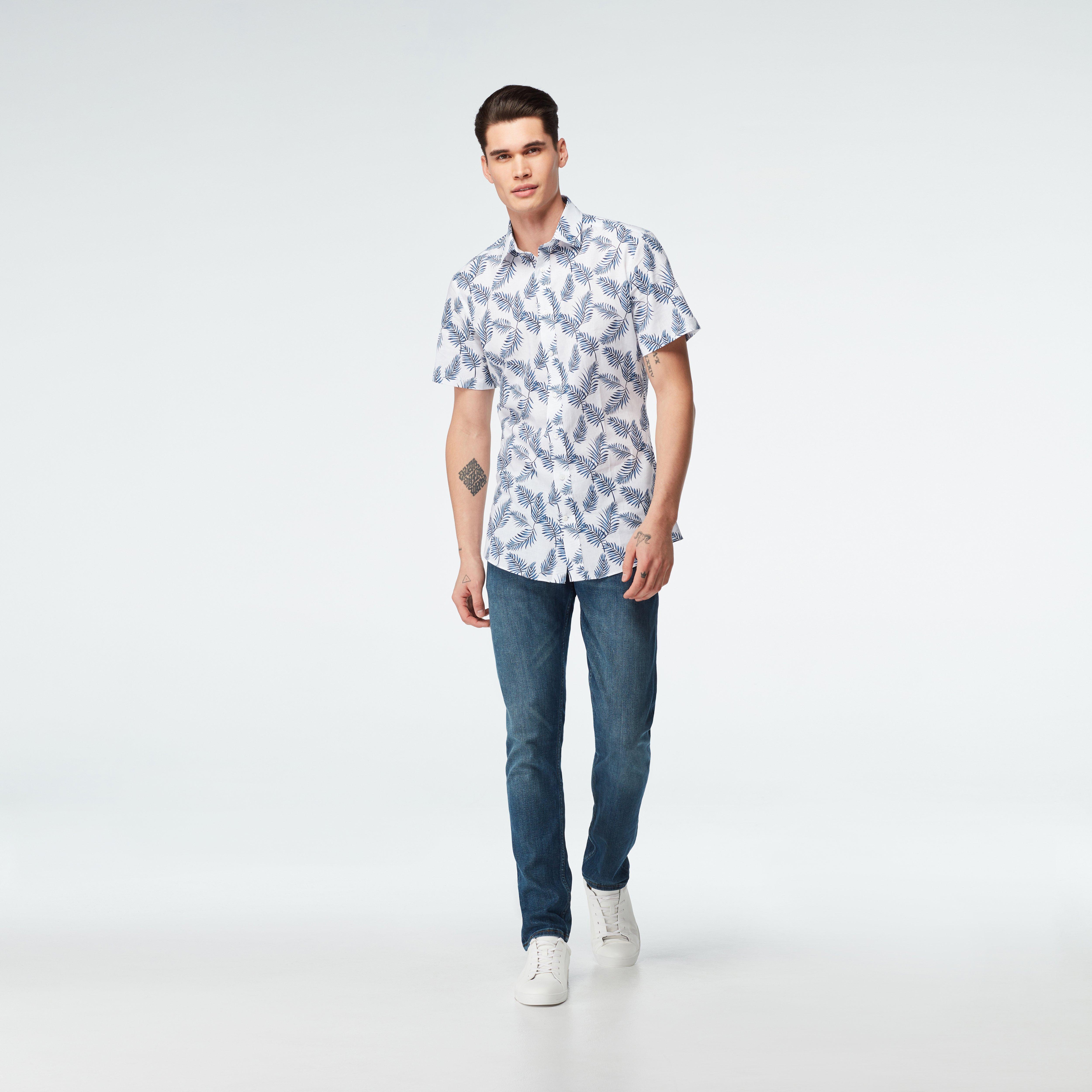 Seaham Palm Print Casual Shirt