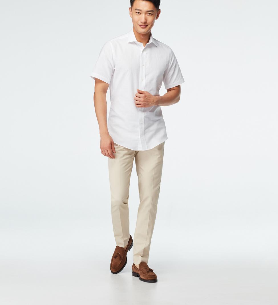 White shirt - Sudbury Solid Design from Premium Indochino Collection
