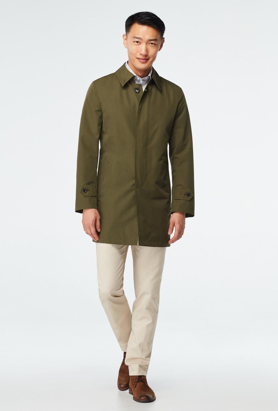 Green trenchcoat - Solid Design from Indochino Collection