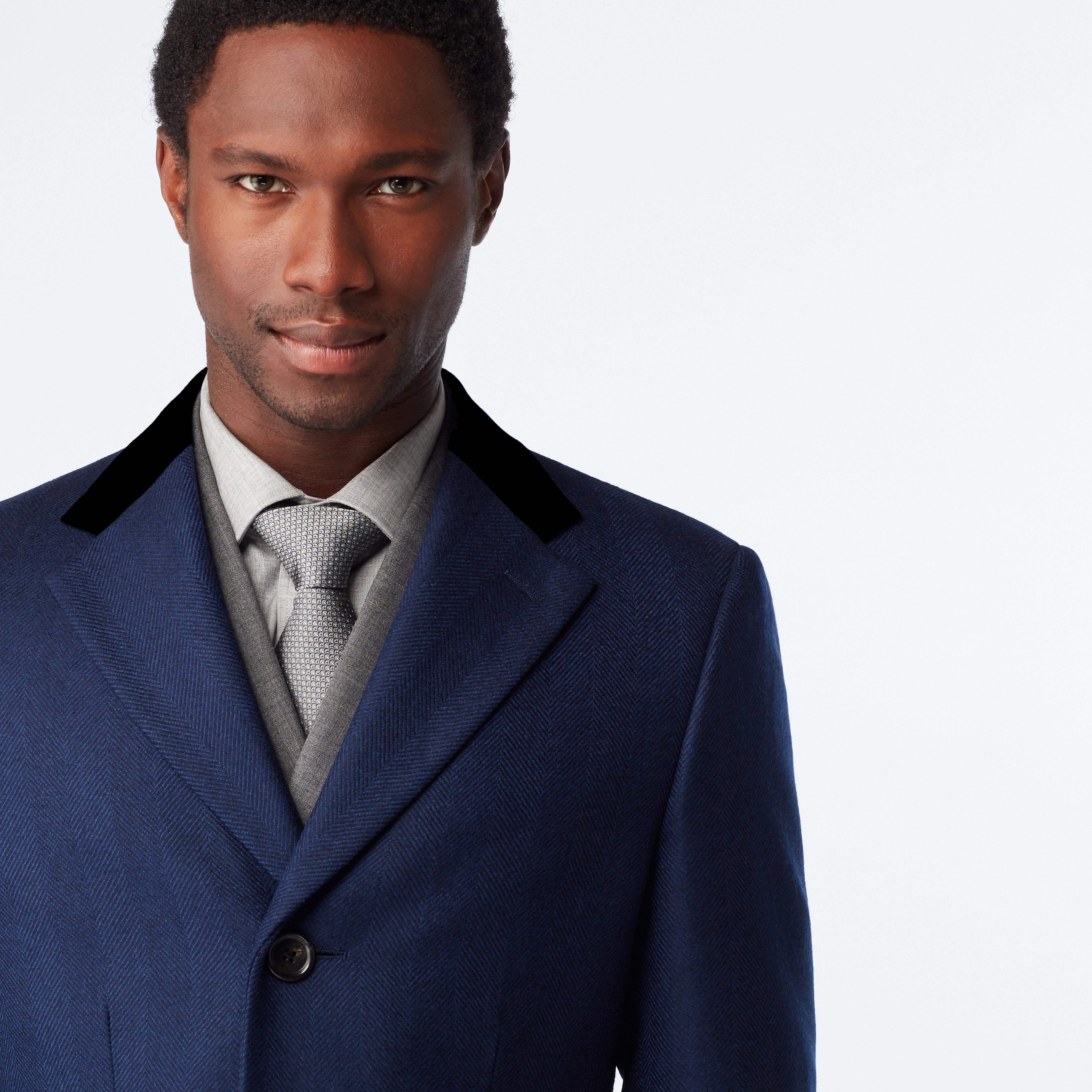 Product thumbnail 4 Blue outerwear - Huntley Herringbone Design from Premium Indochino Collection