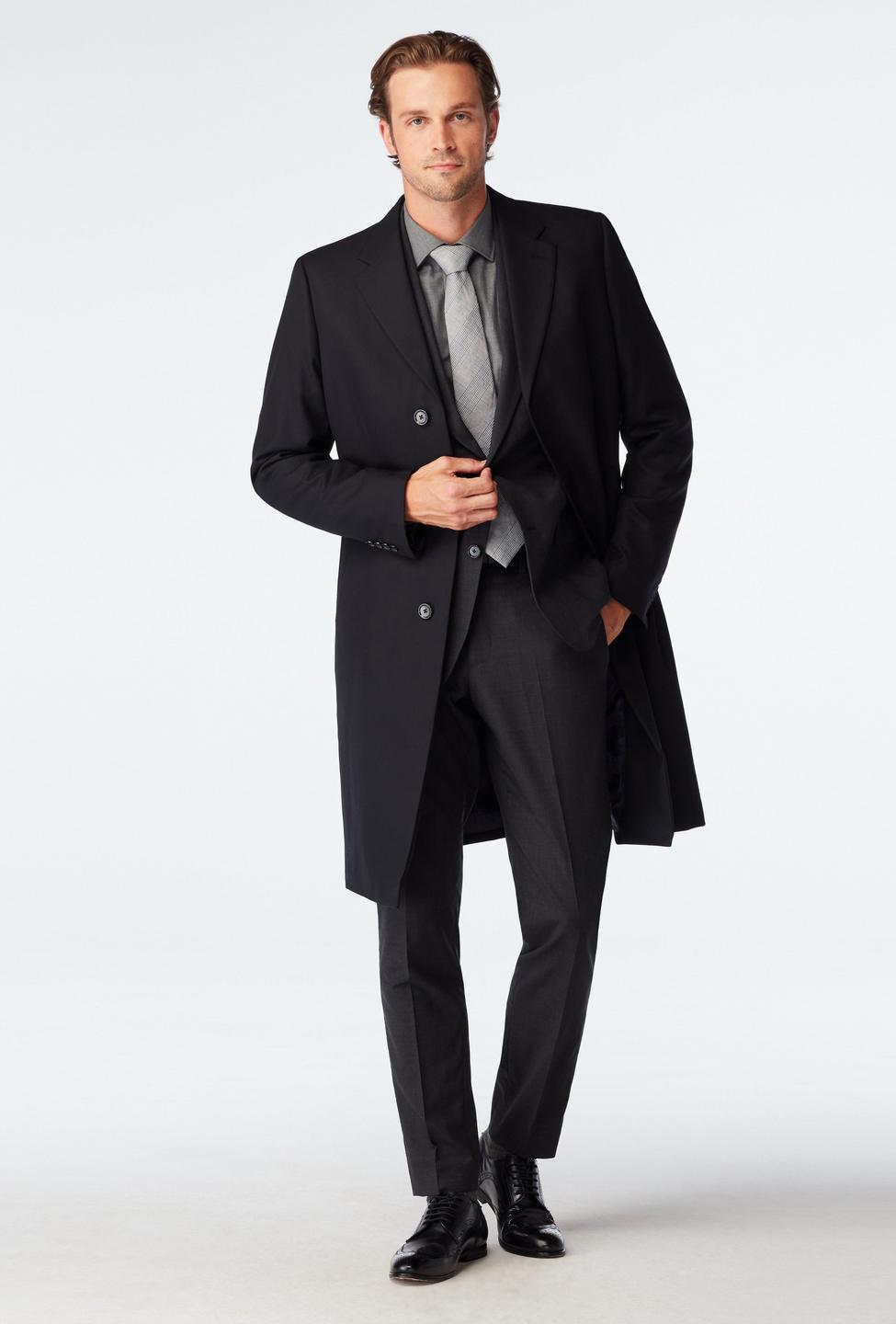 Black outerwear - Hatton Solid Design from Premium Indochino Collection