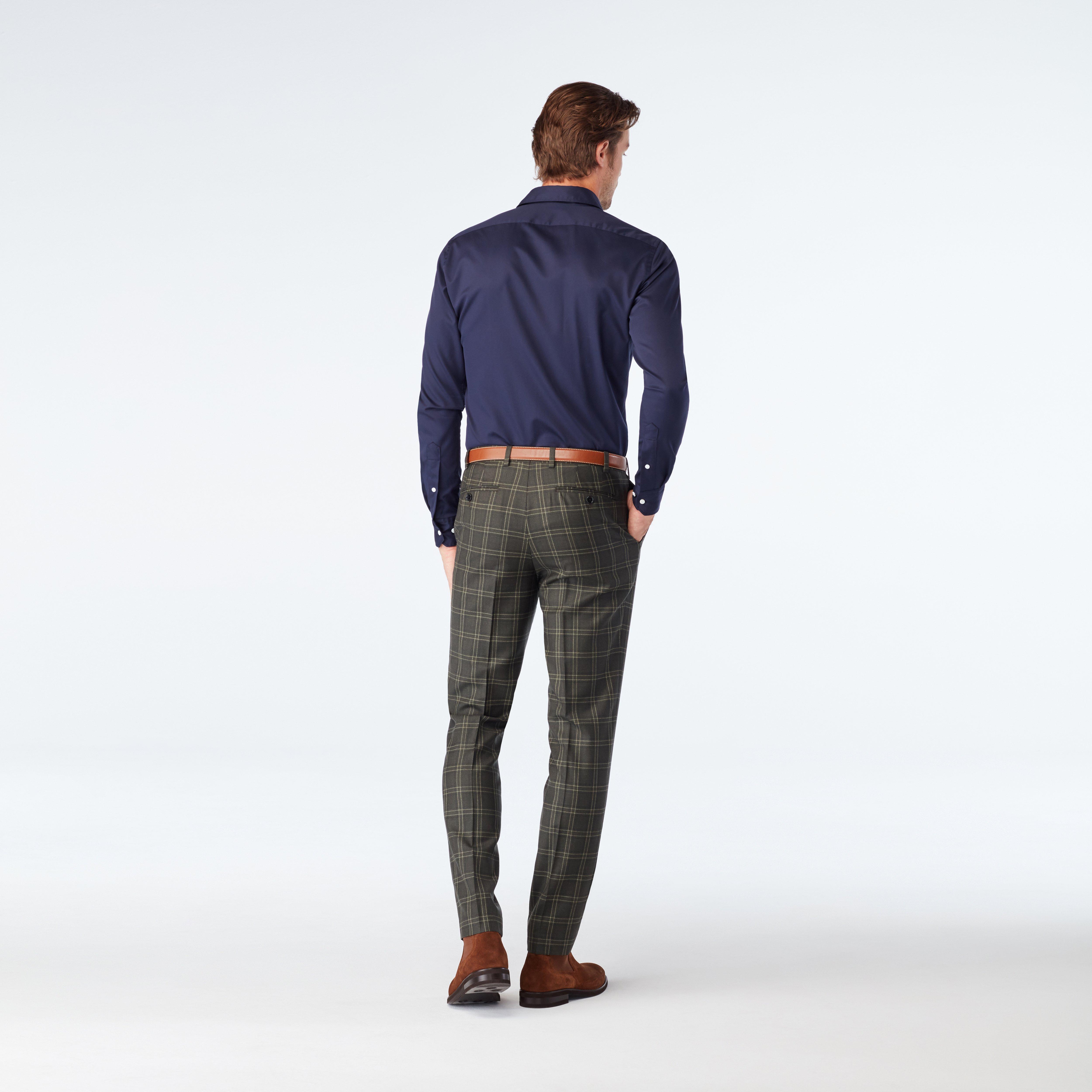 Doncaster Plaid Olive Suit