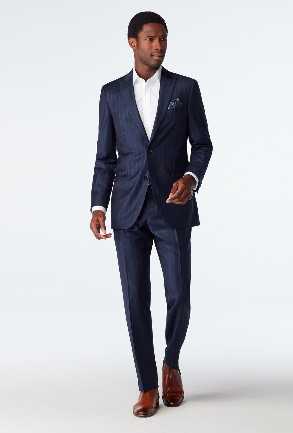 Deane Stripe Navy Suit (89890851)