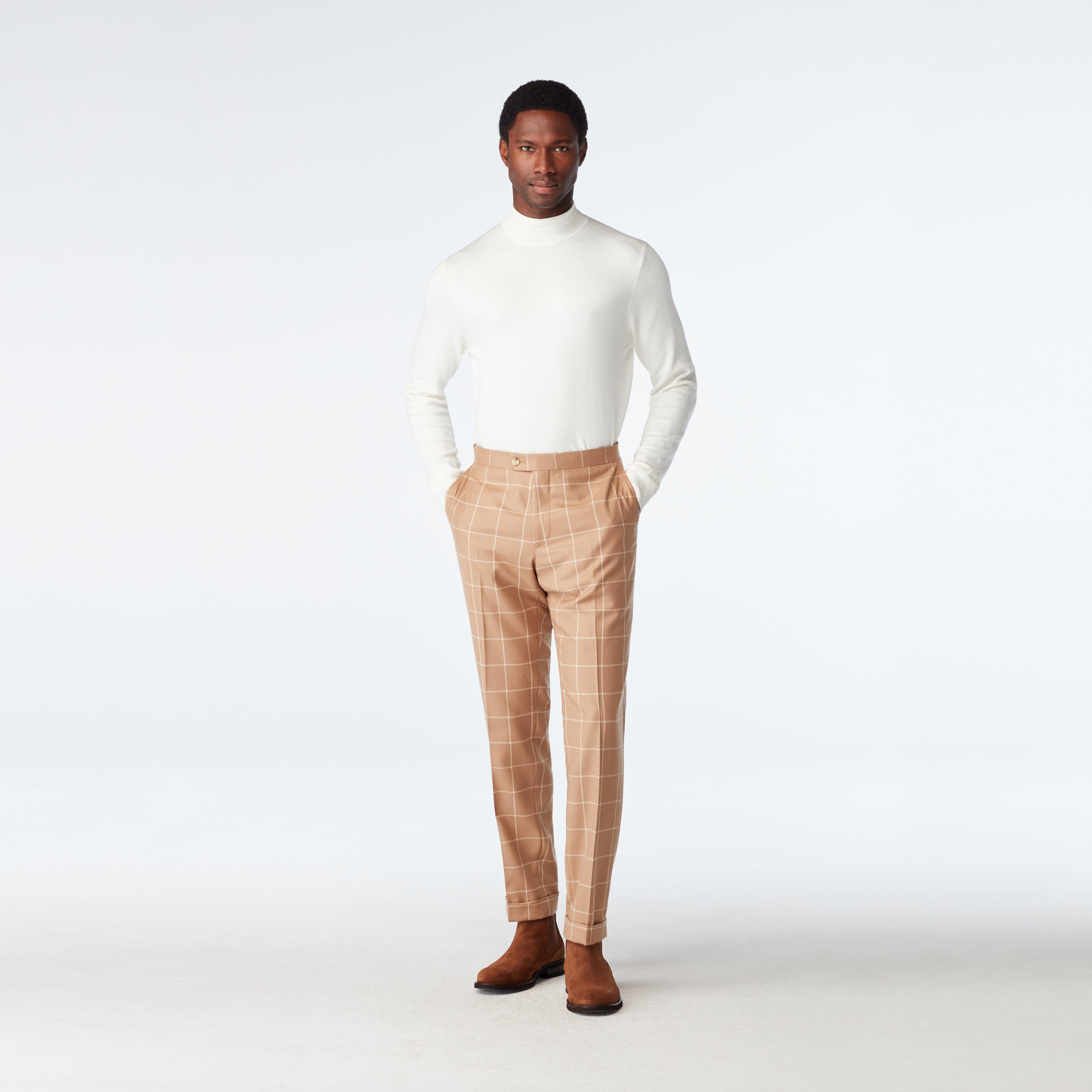 Camel pants - Durham Checked Design from Seasonal Indochino Collection