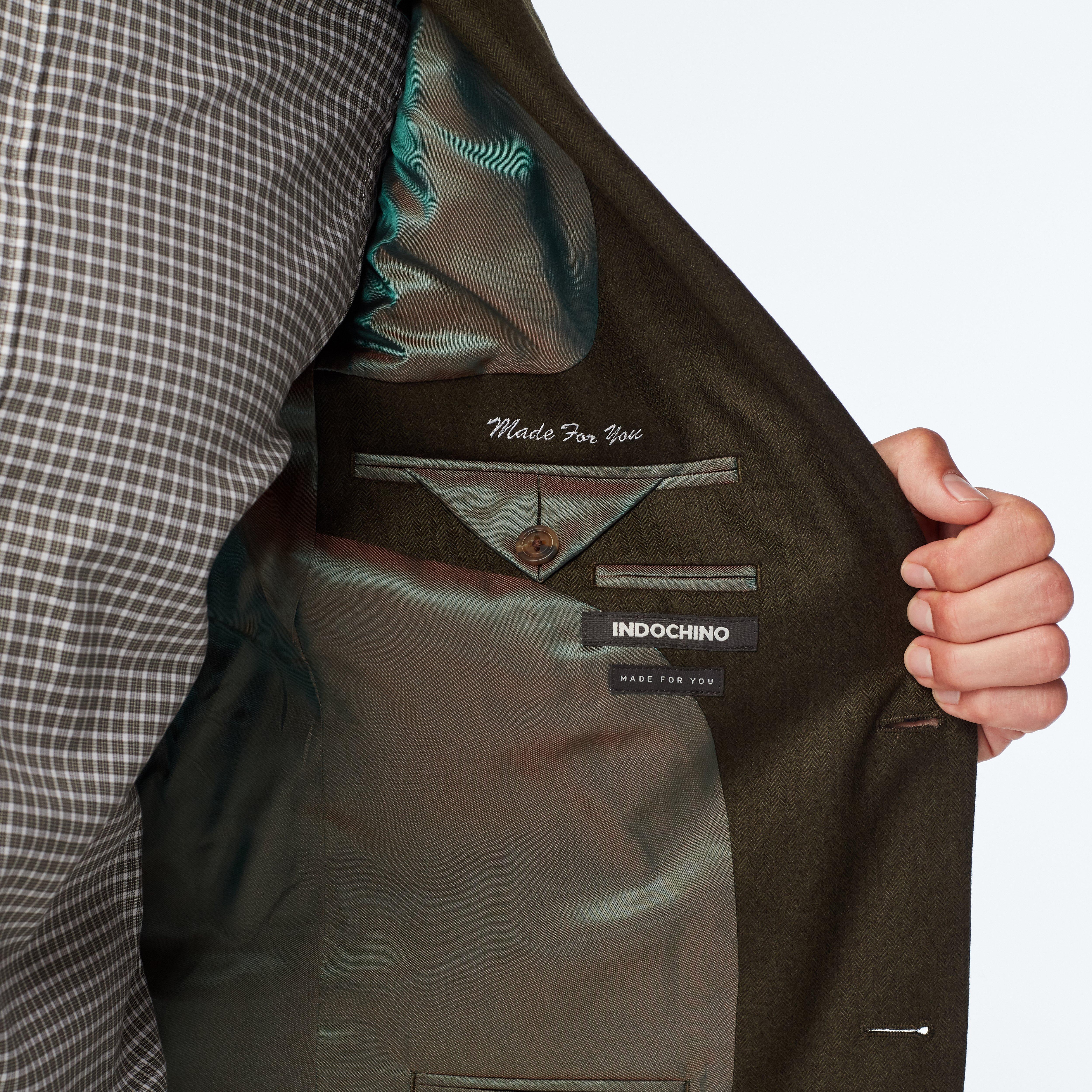 Product thumbnail 5 Olive suit - Prescot Herringbone Design from Seasonal Indochino Collection