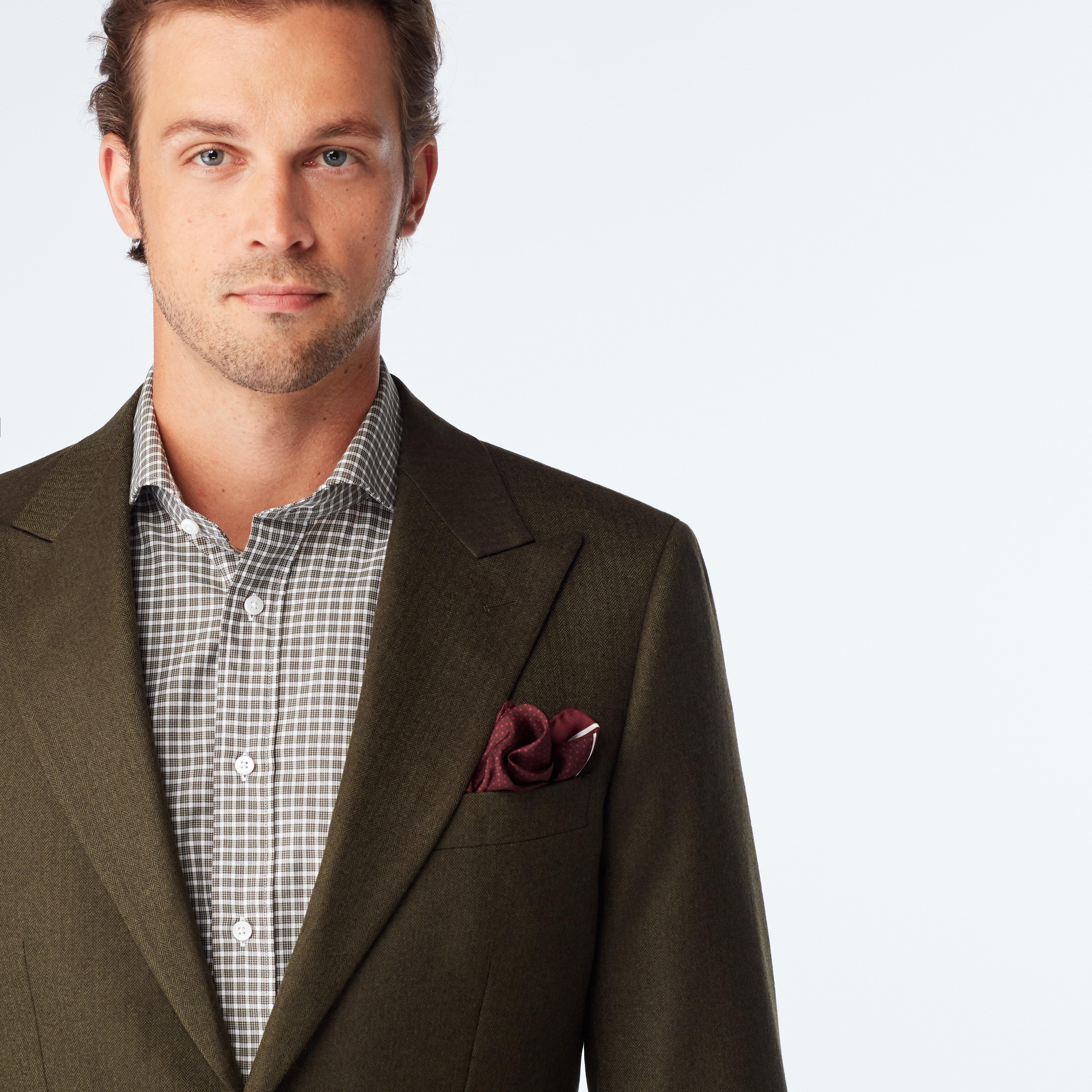 Product thumbnail 4 Olive blazer - Prescot Herringbone Design from Seasonal Indochino Collection