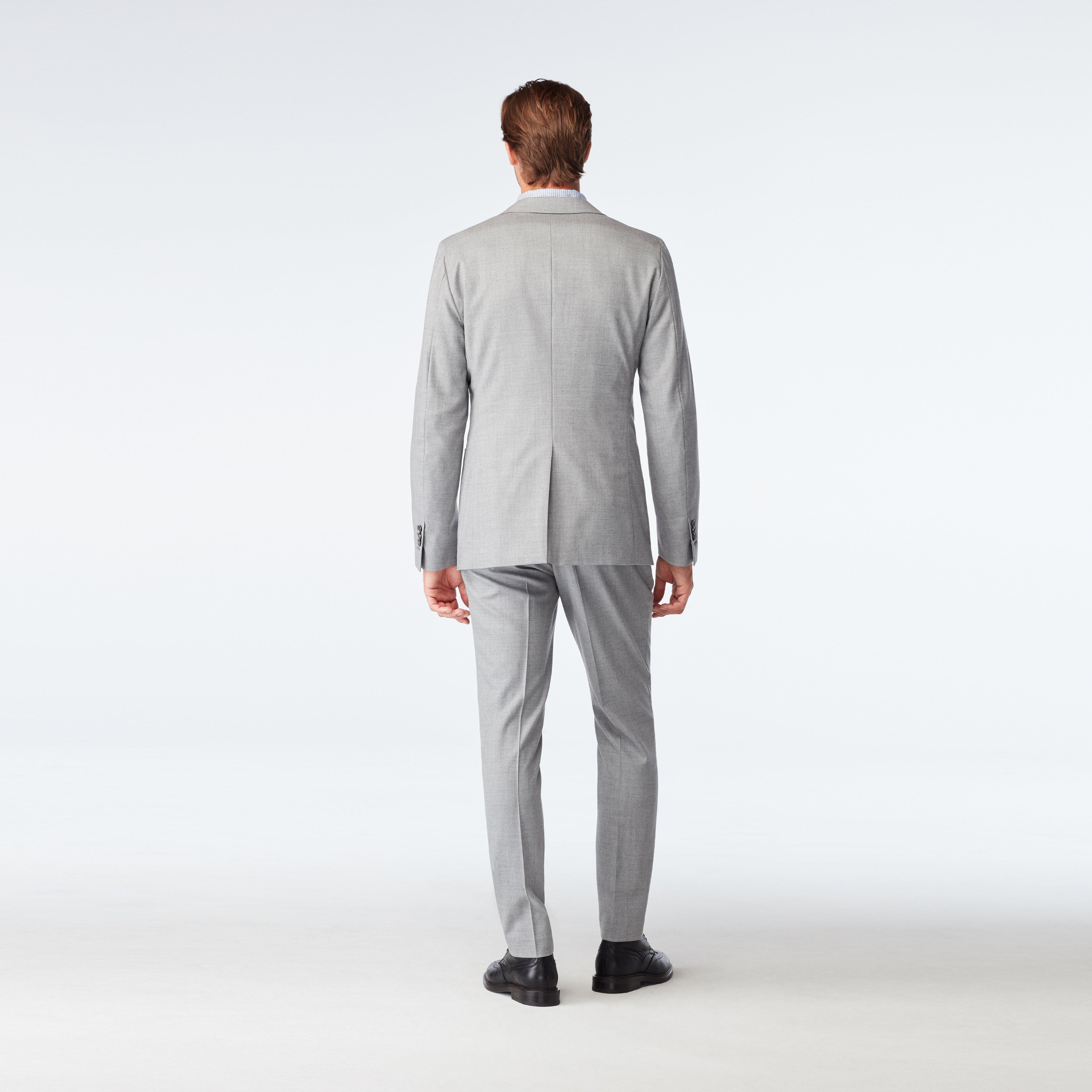 Custom Suits Made For You - Hayward Flannel Light Gray Suit