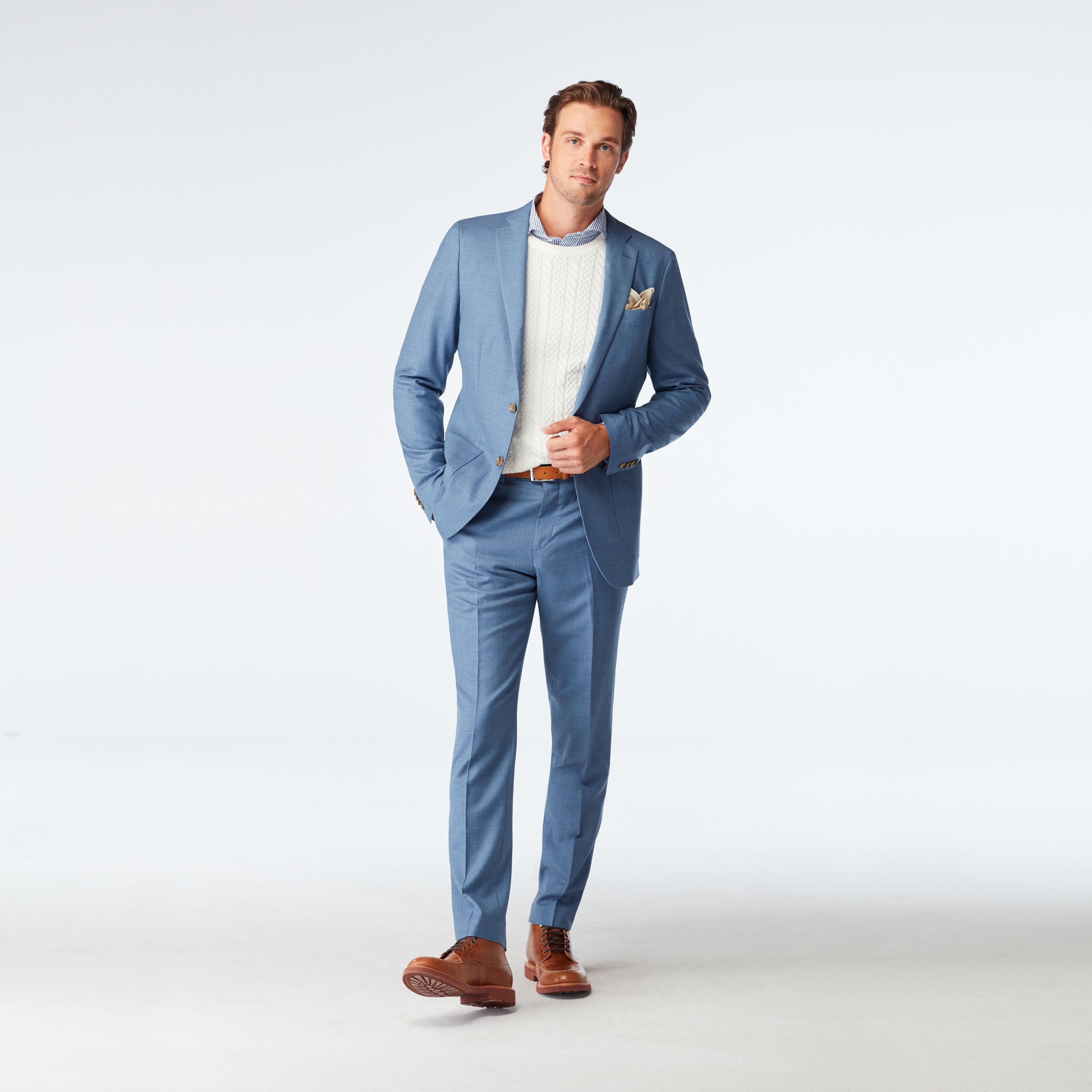 Hayward Flannel Light Blue Suit