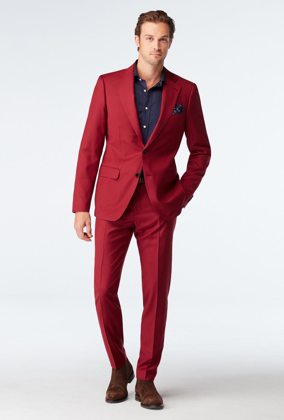 Red suit - Hemsworth Solid Design from Premium Indochino Collection