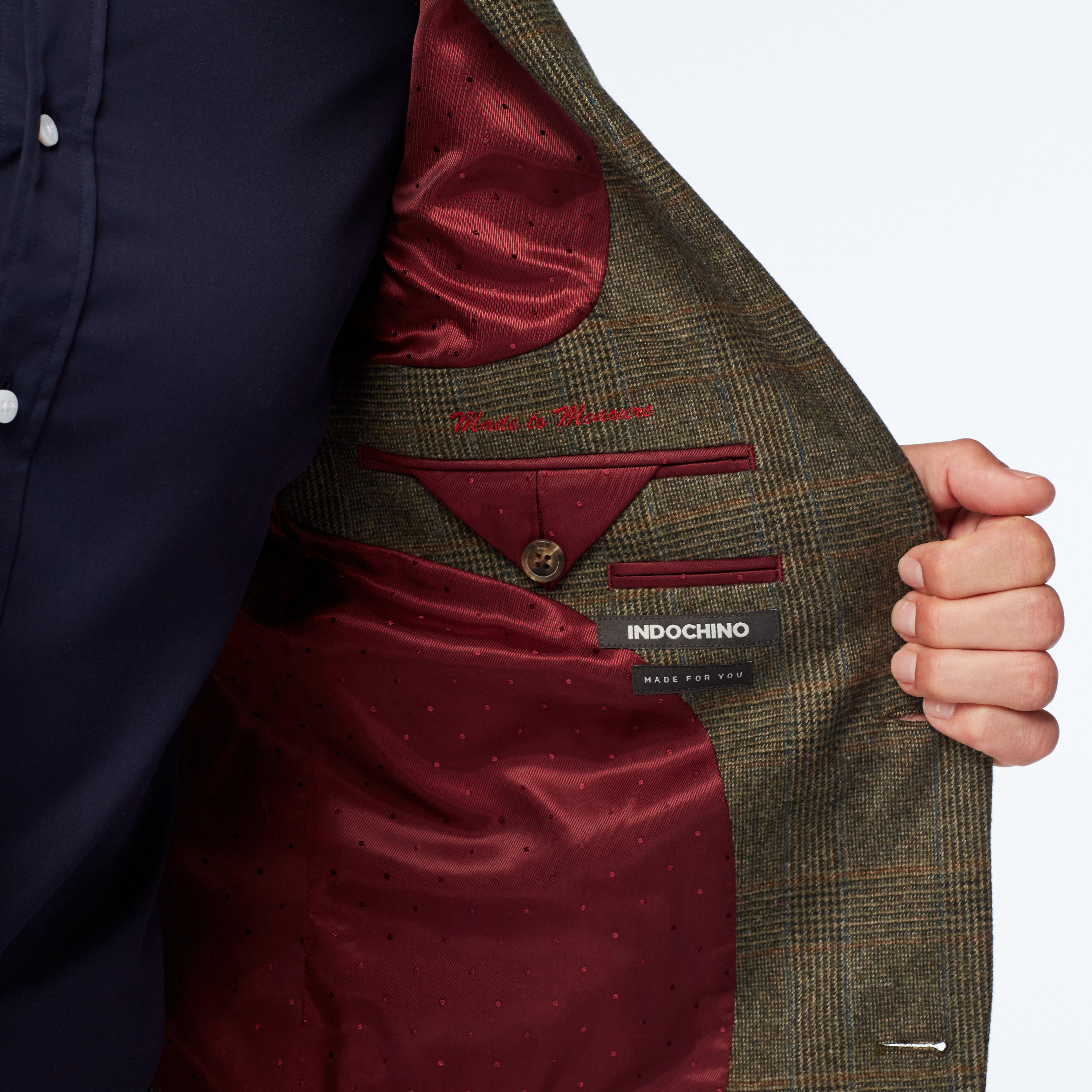 Product thumbnail 5 Olive suit - Felton Houndstooth Design from Seasonal Indochino Collection