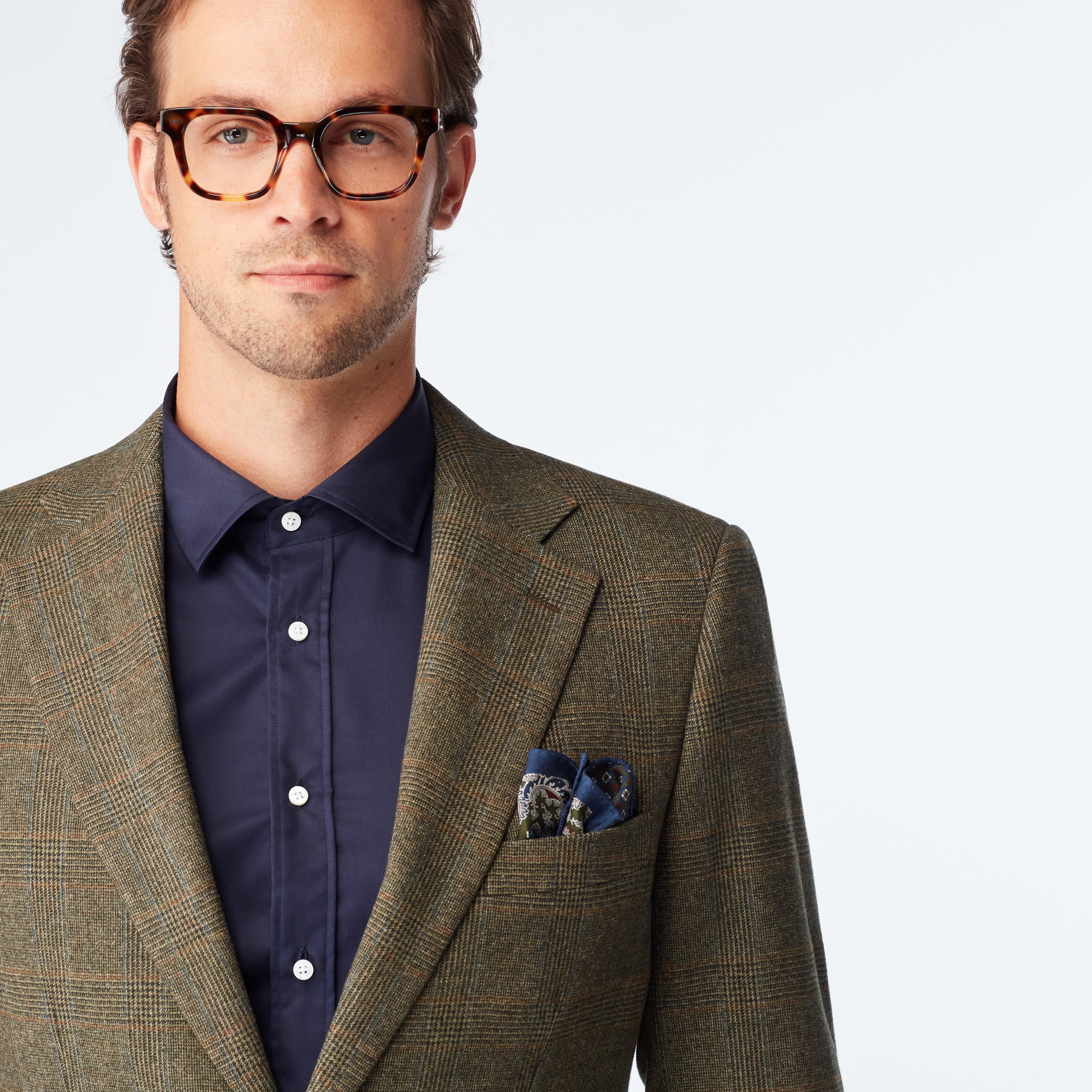 Product thumbnail 6 Olive suit - Felton Houndstooth Design from Seasonal Indochino Collection