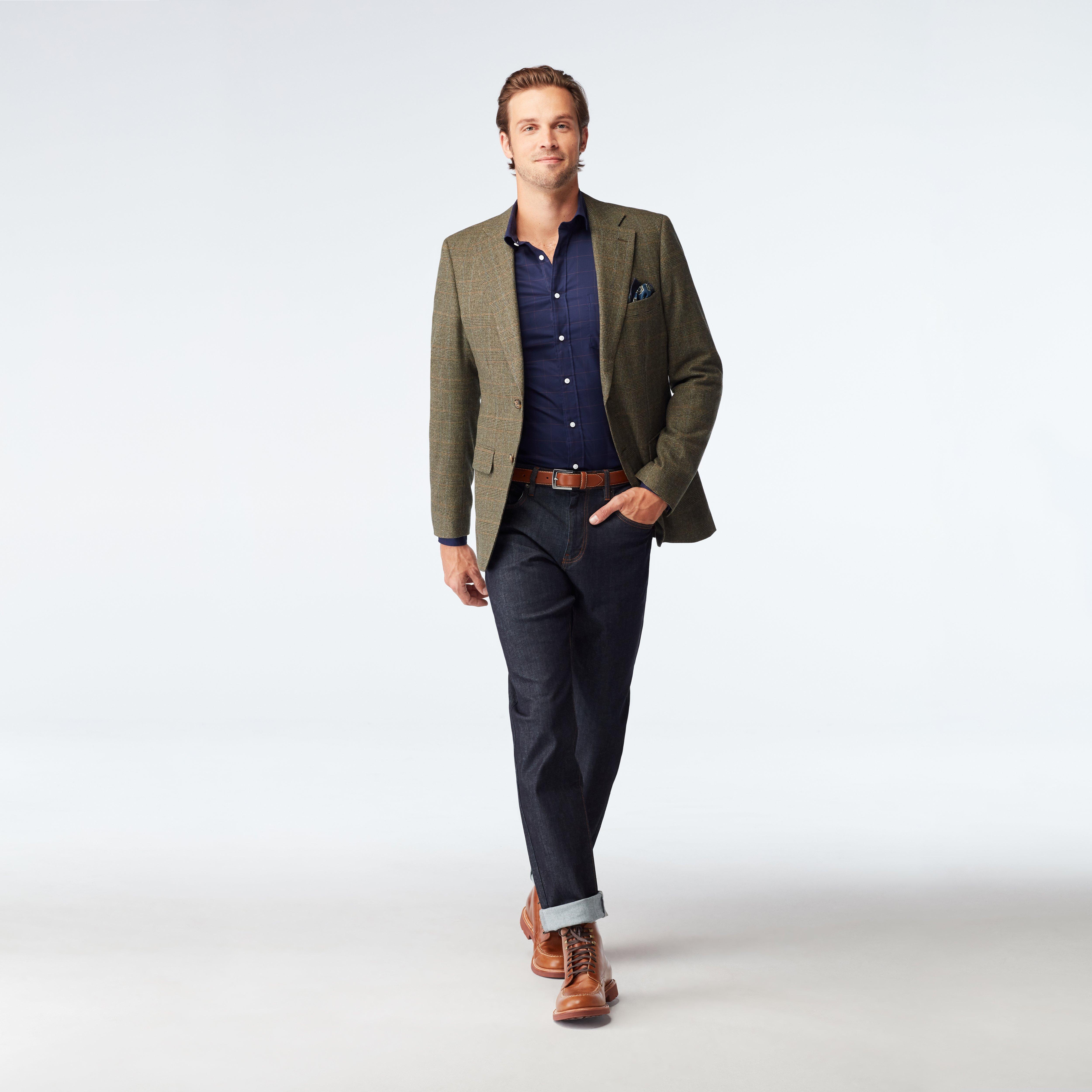 Felton Glen Check Olive Blazer