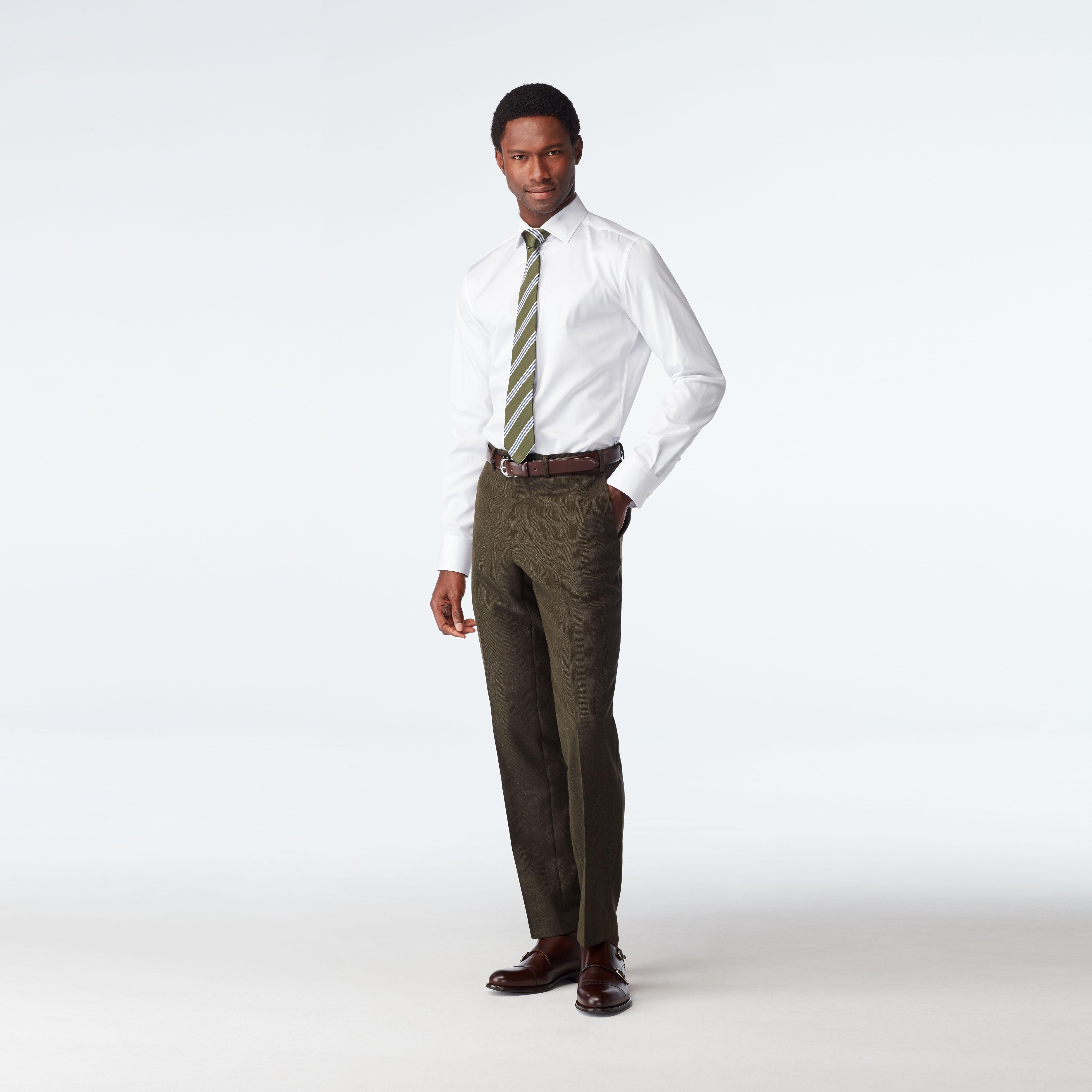 Product thumbnail 3 Olive suit - Farhill Herringbone Design from Fall / Winter Indochino Collection