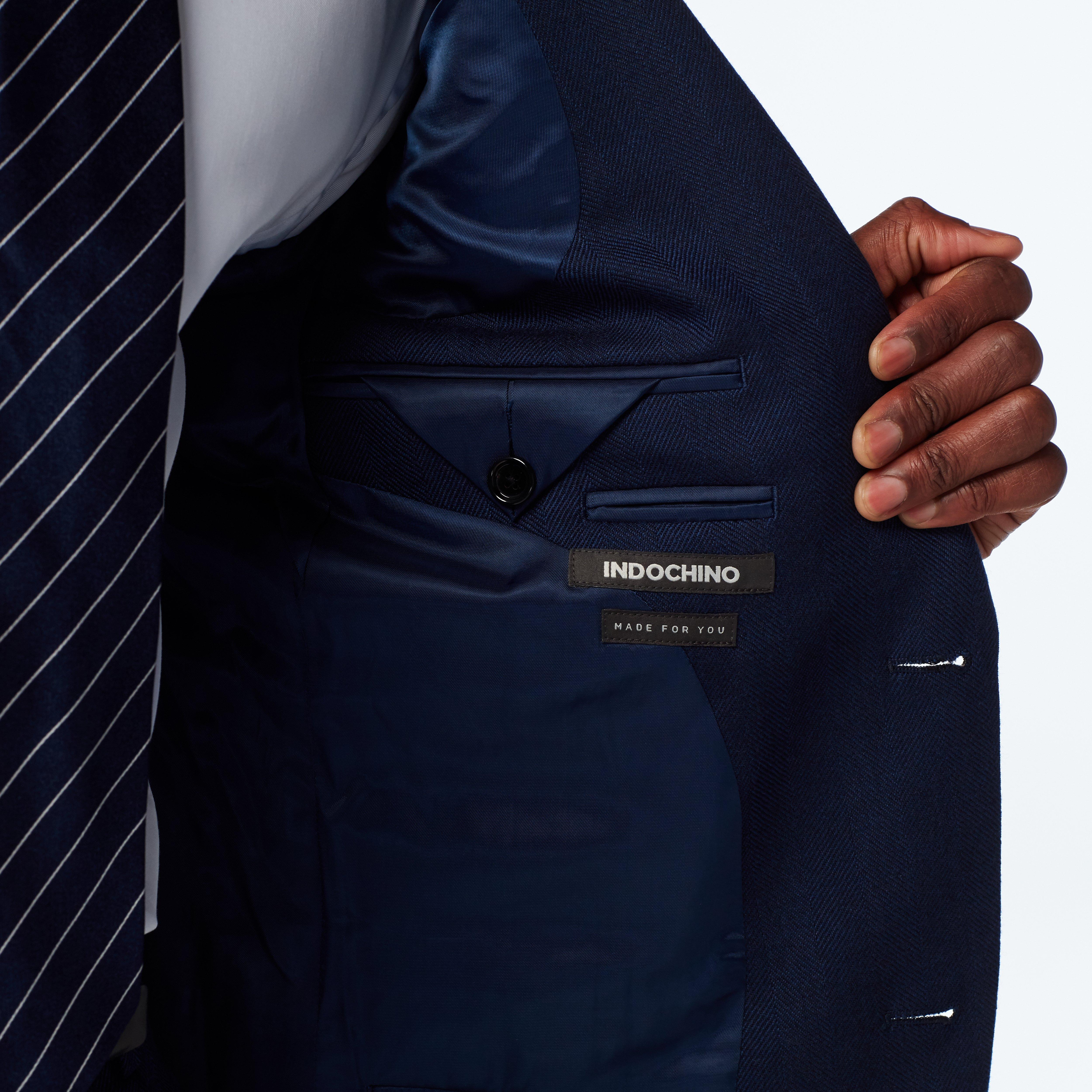 Product thumbnail 5 Blue suit - Farhill Herringbone Design from Seasonal Indochino Collection
