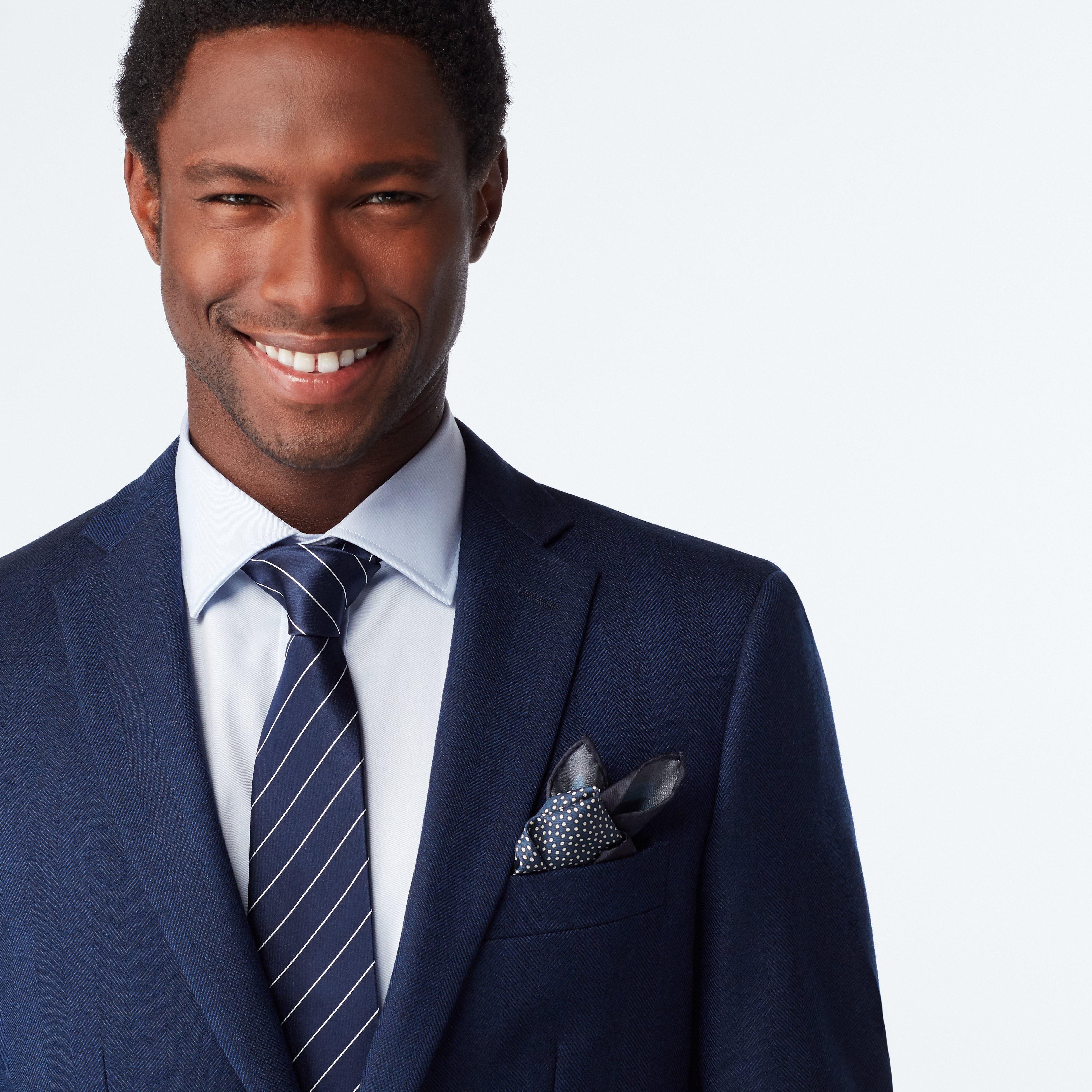 Product thumbnail 6 Blue suit - Farhill Herringbone Design from Seasonal Indochino Collection