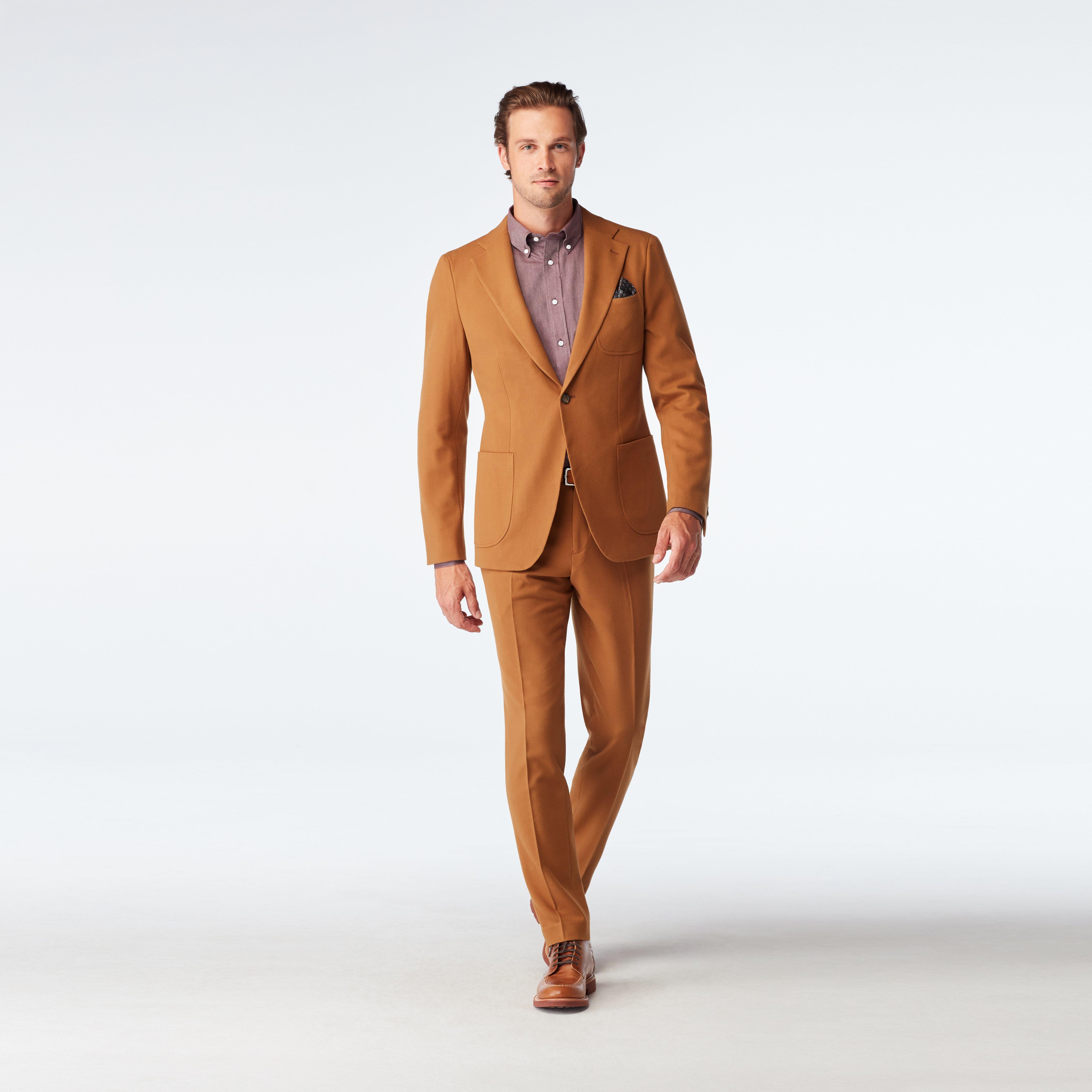 Custom Suits Made For You - Fleetwood Moleskin Tobacco Suit