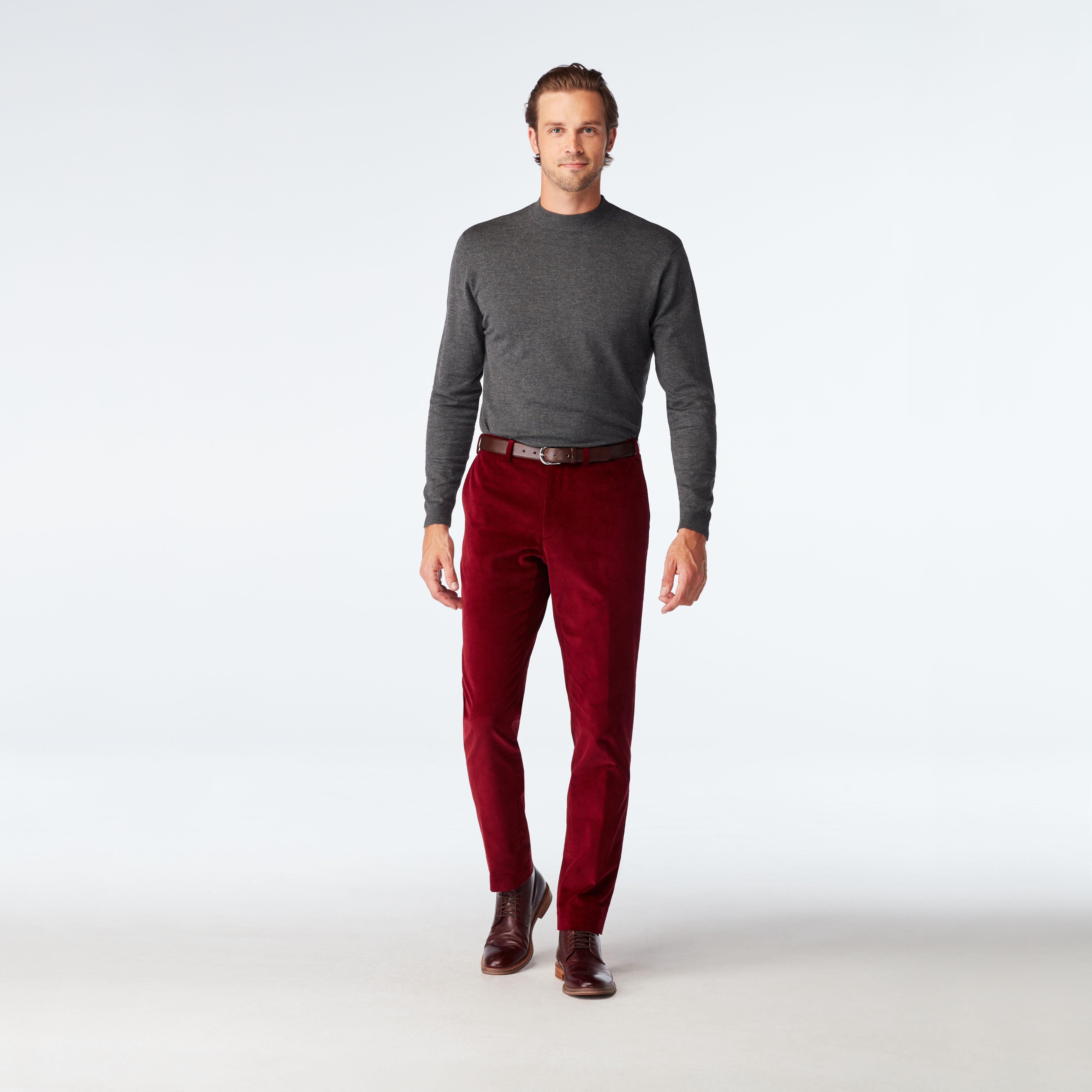 Flaxton Corduroy Red Casual Pants