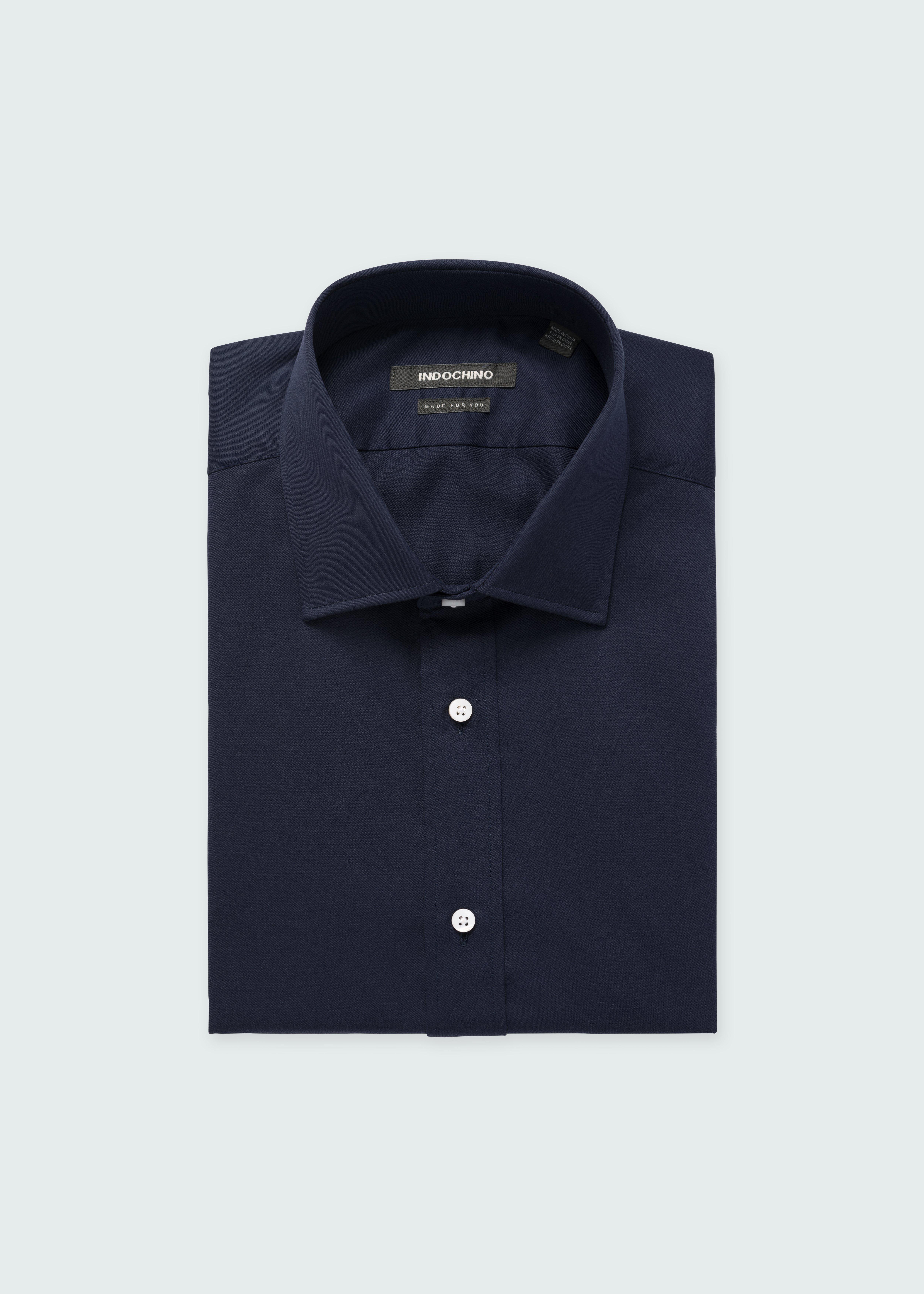 midnight blue dress shirts Indochino Men's Custom Hyde Navy Shirt Size:EU 38.5 and button Category:PRINT Black Velvet Strapless Mini